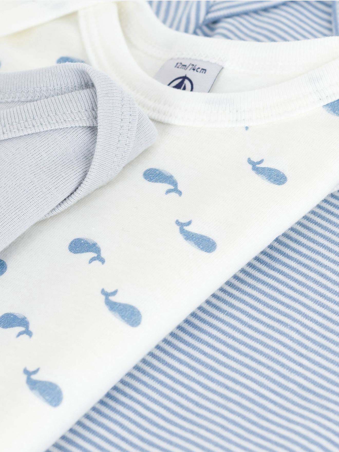 Thumbnail - 3er-Pack Langarm-Bodys Baby PETIT BATEAU