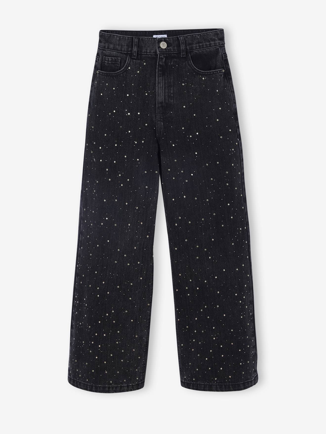 Thumbnail - Wide Leg Jeans mit Strasssteinen für Mädchen JONEN