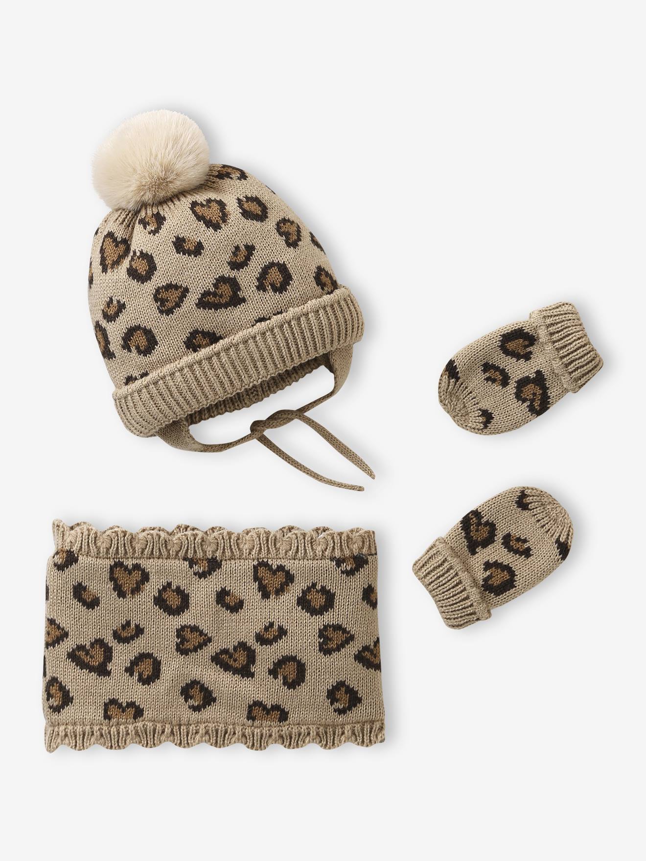 Baby-Set aus Mütze mit Pompon