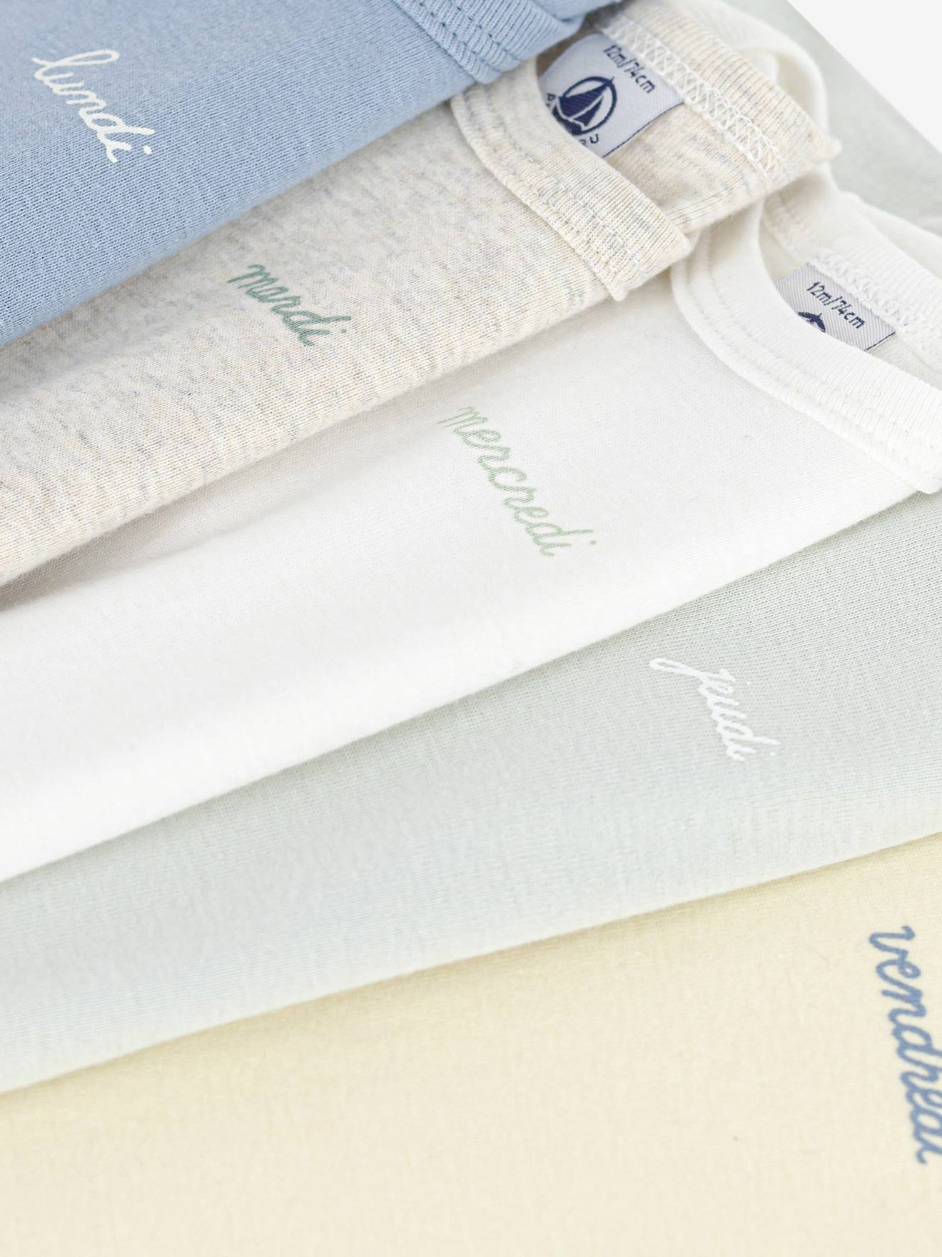 Thumbnail - 5er-Pack Bodys mit langen Ärmeln & Wochentagen