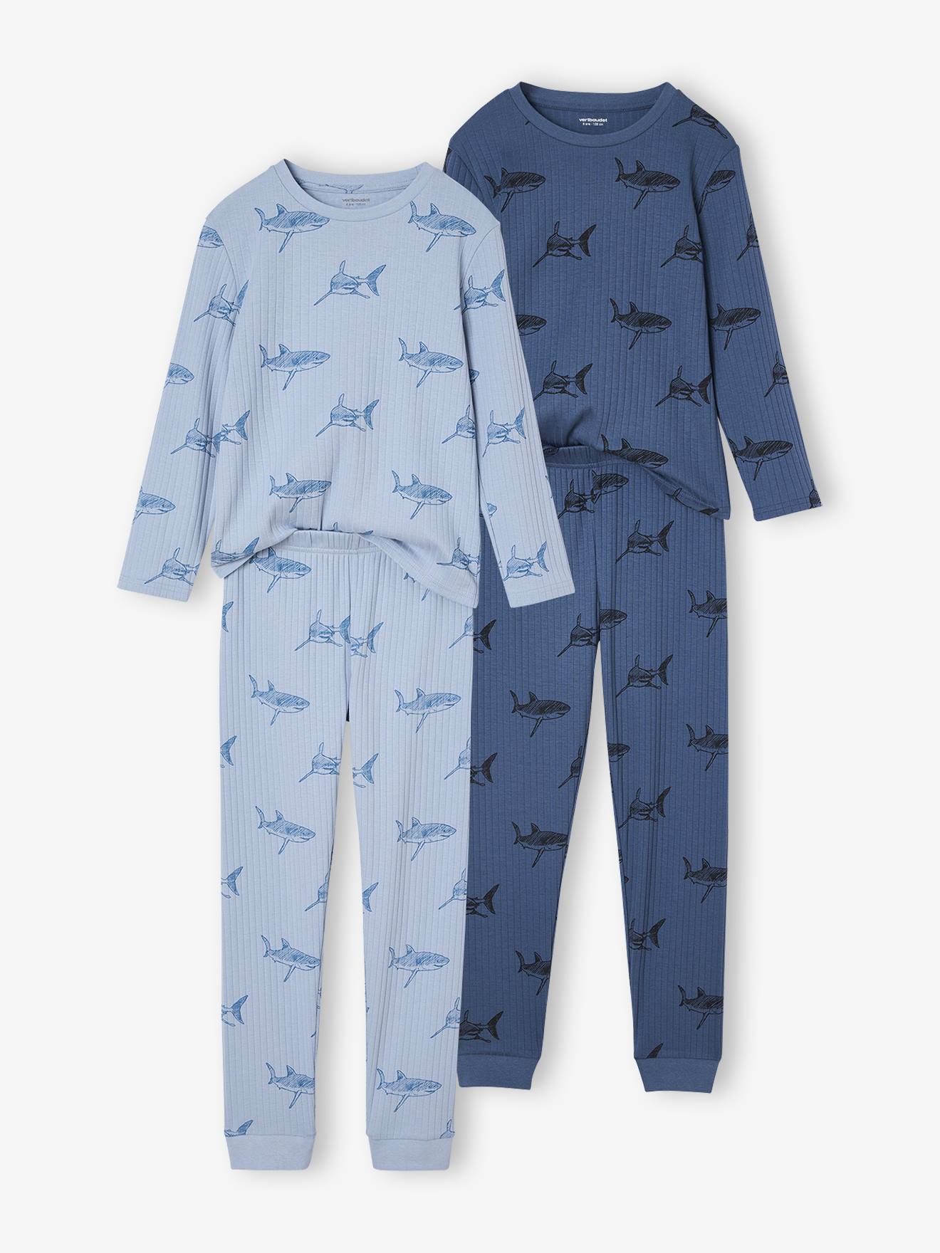 2er-Pack Jungen Schlafanzüge mit Haien