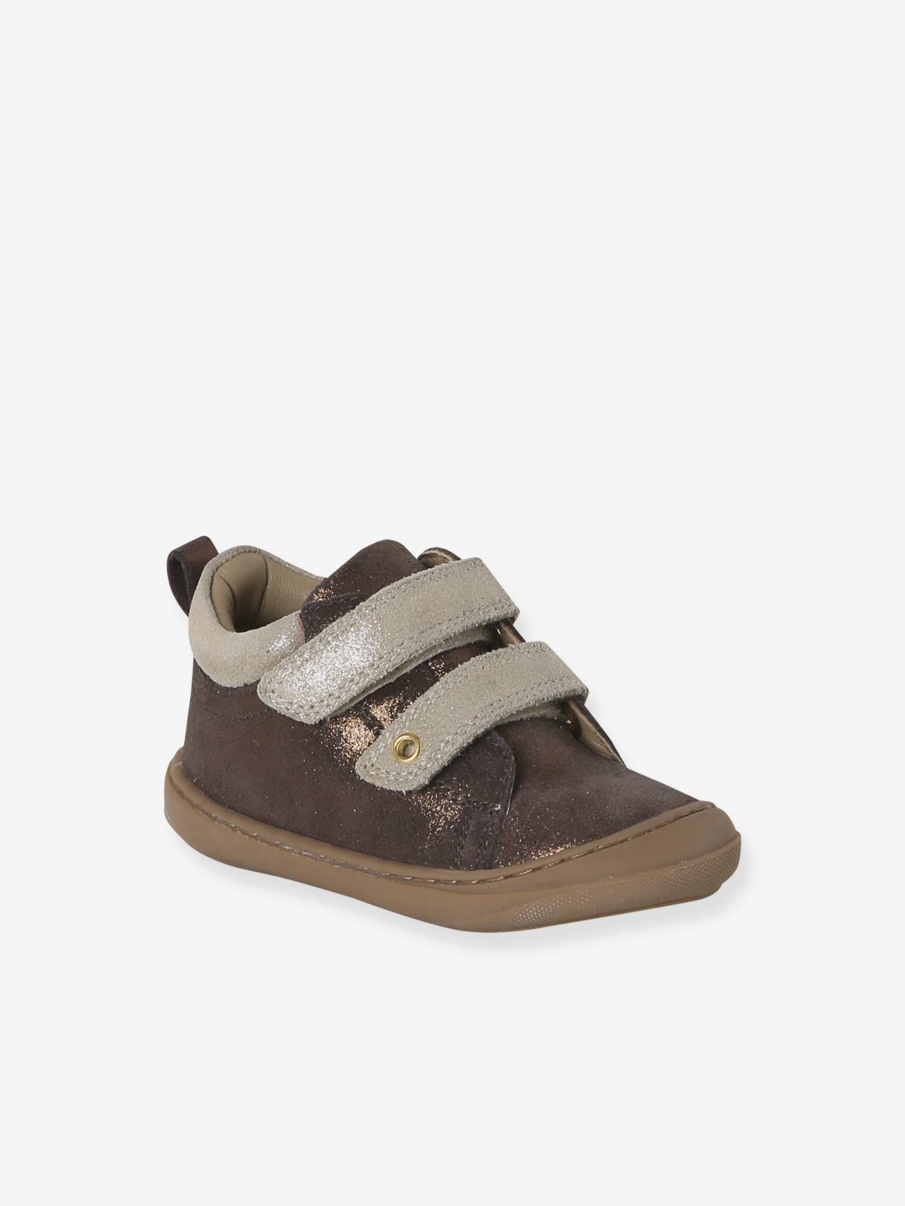 Baby Lauflernschuhe mit Klett aus weichem Leder