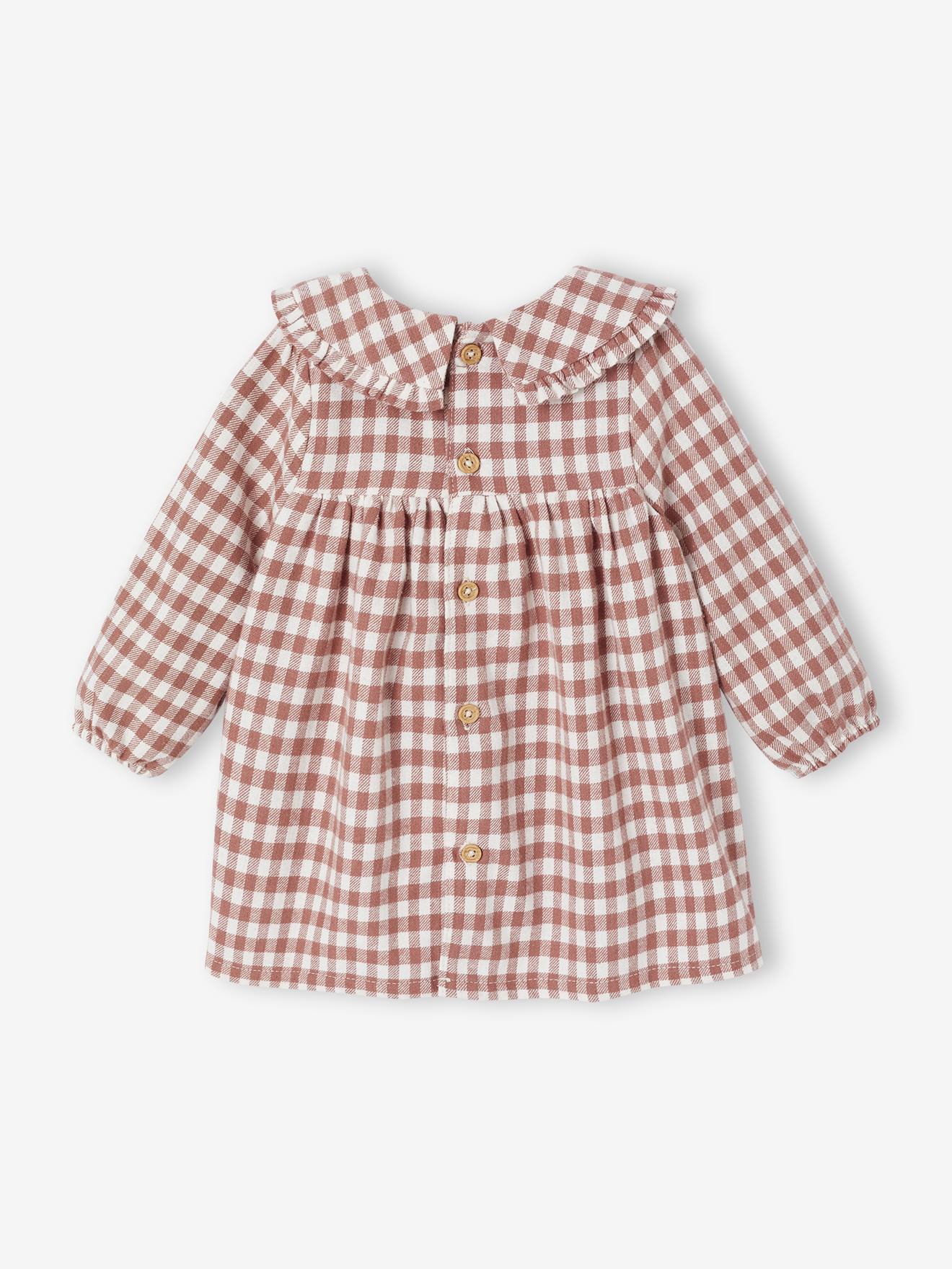 Thumbnail - Baby Kleid aus Flanell mit Vichykaro