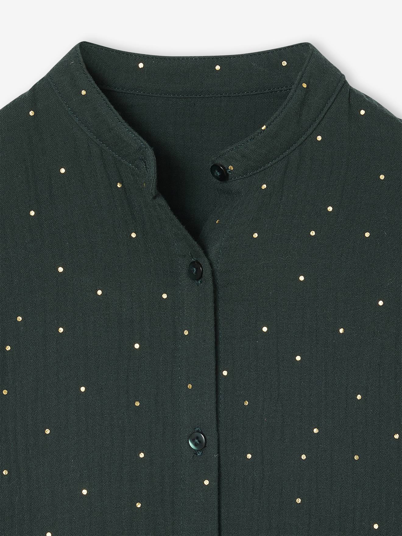 Thumbnail - Mädchen Musselinkleid mit enen Tupfen n