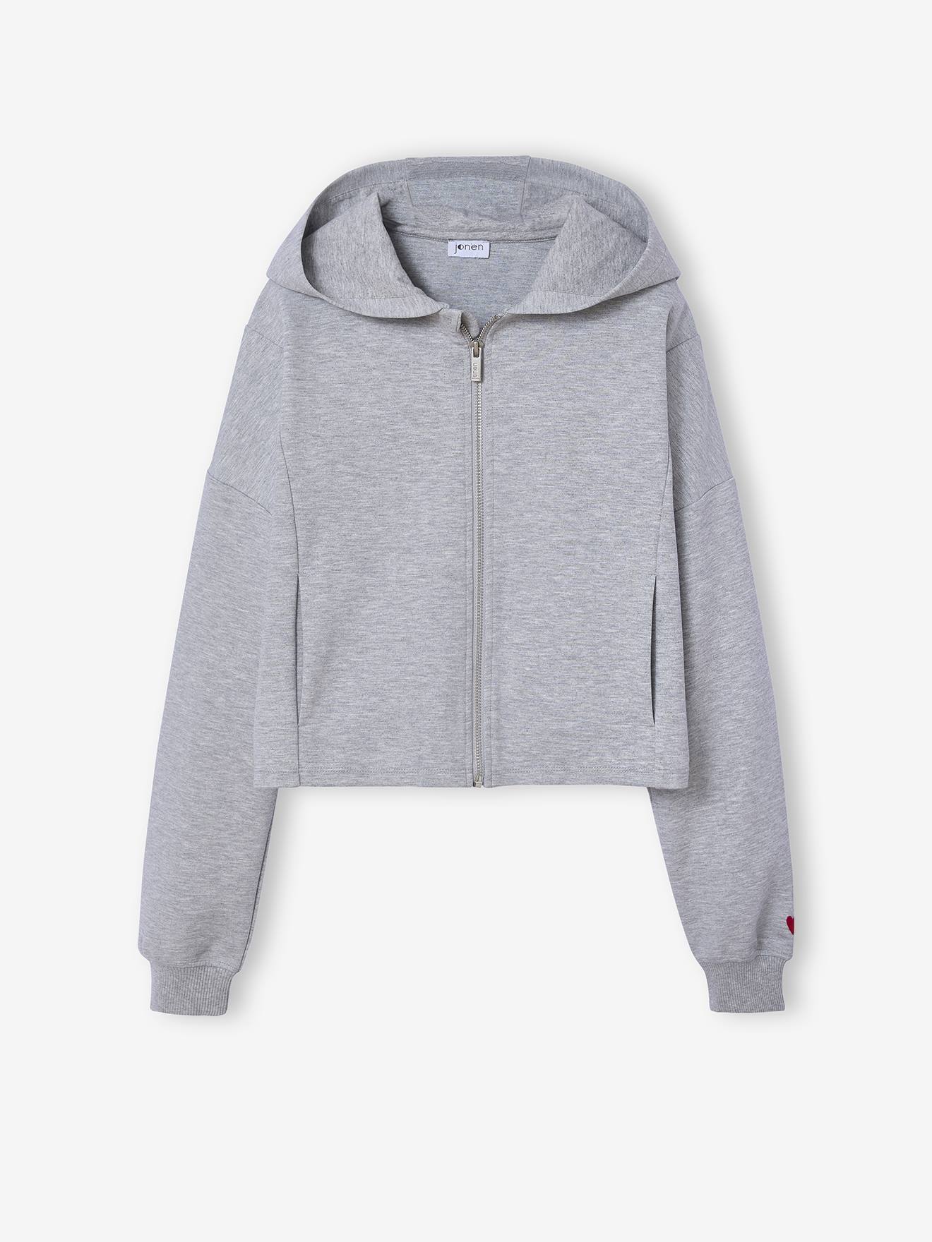 Kurze Mädchen Sweatjacke mit Kapuze JONEN