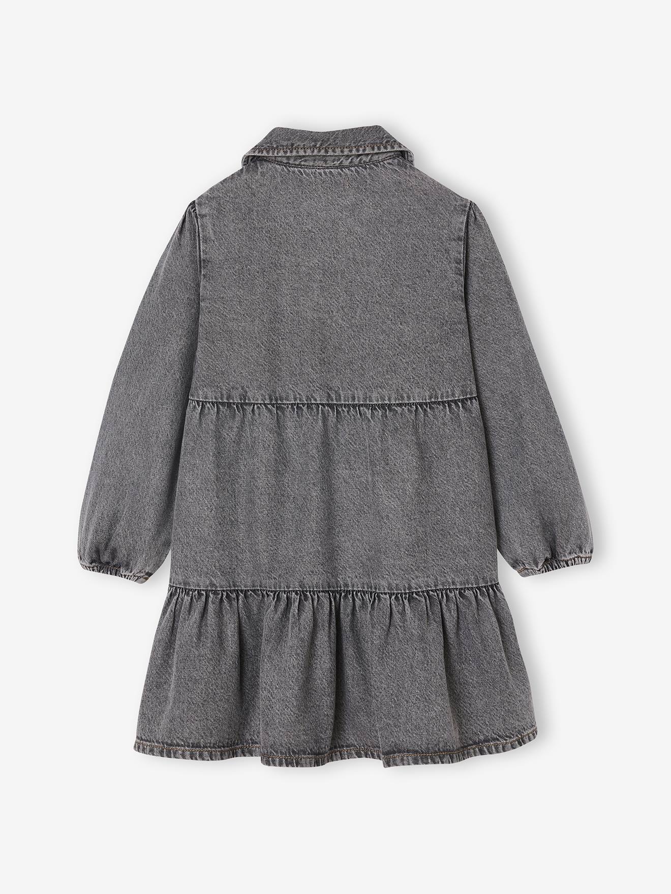 Thumbnail - Mädchen Kleid aus Light-Denim er denim