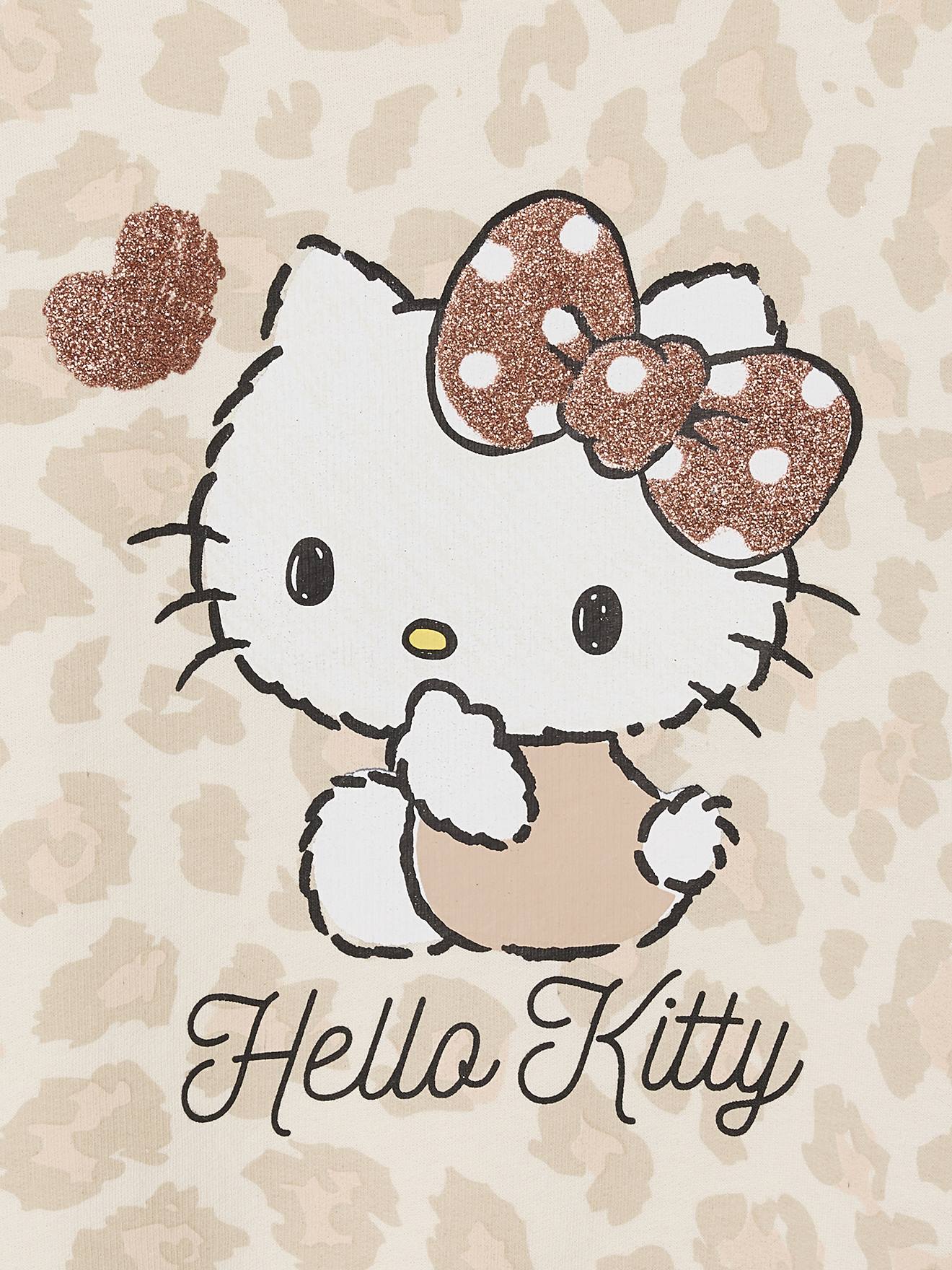 Thumbnail - Kinder Sweatshirt HELLO KITTY mit Leopardenprint