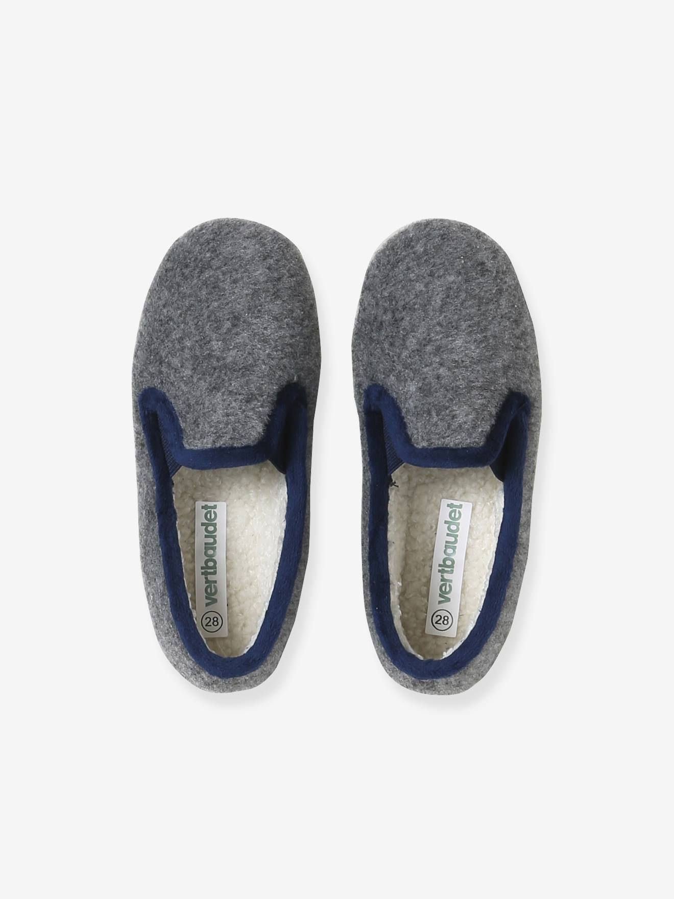 Thumbnail - Hausschuhe aus Cord oder Filz mit Gummizug