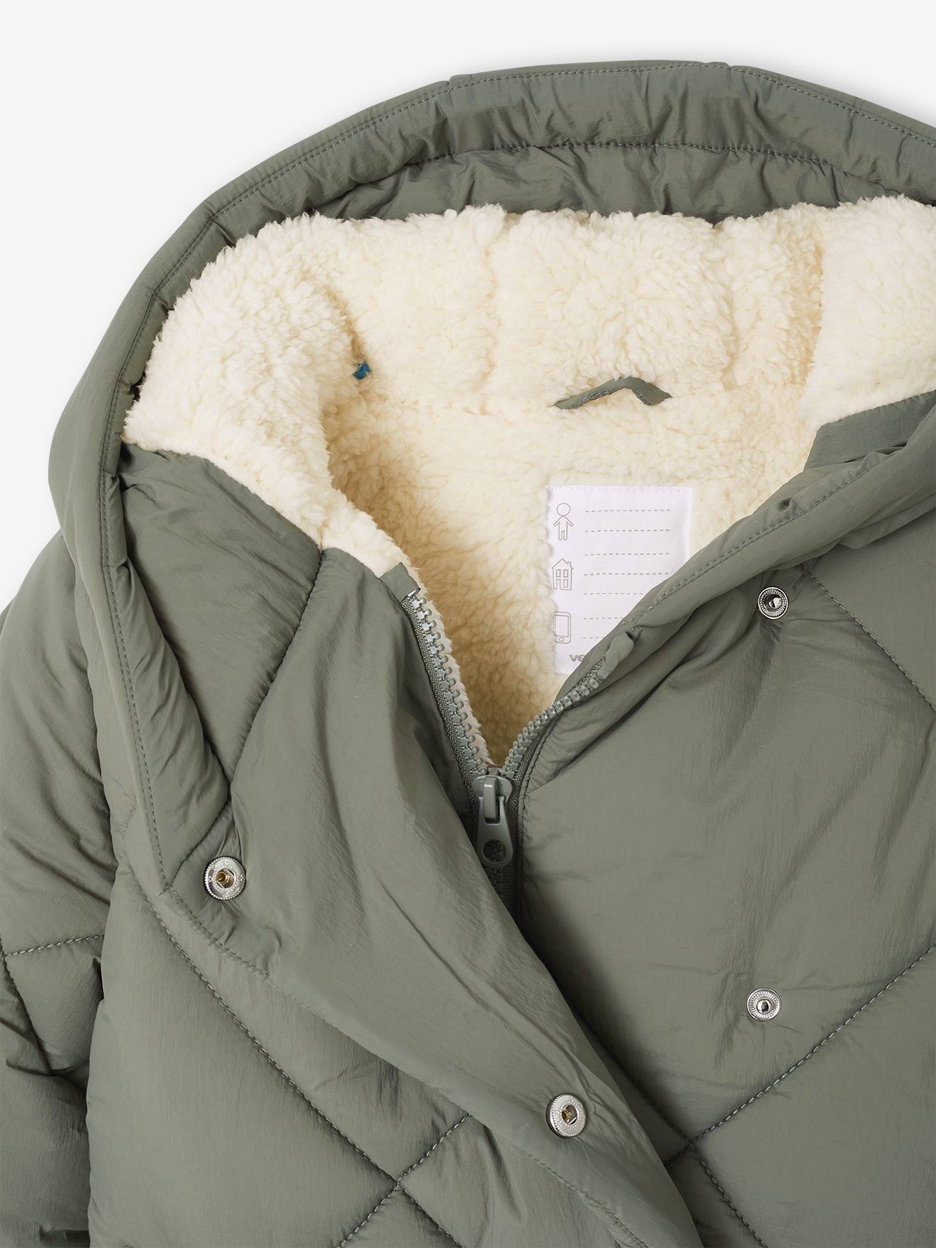 Thumbnail - Mädchen Kapuzen-Steppjacke mit Teddyfleece-Futter