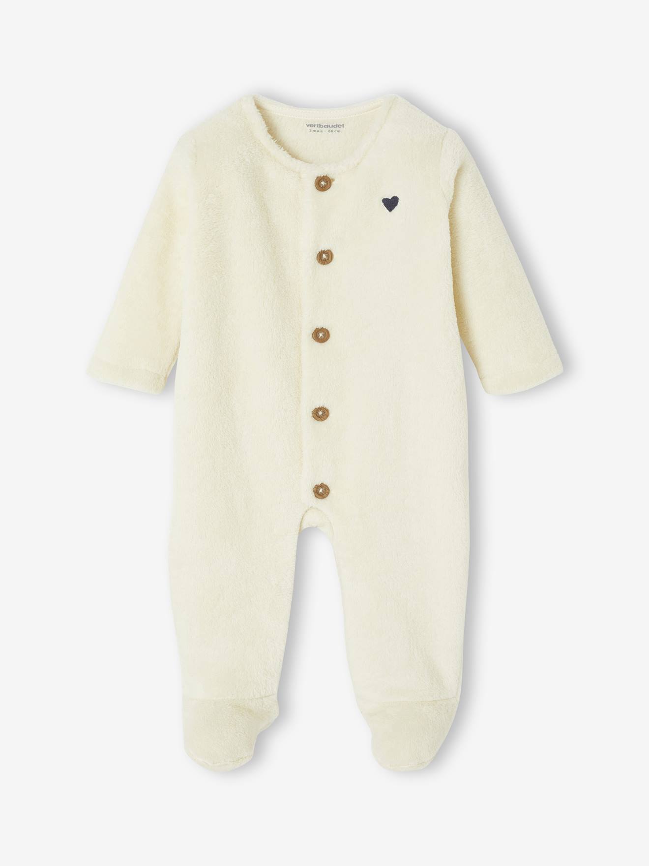 Baby Schlafanzug mit Tier-Applikation oder Herzstickerei