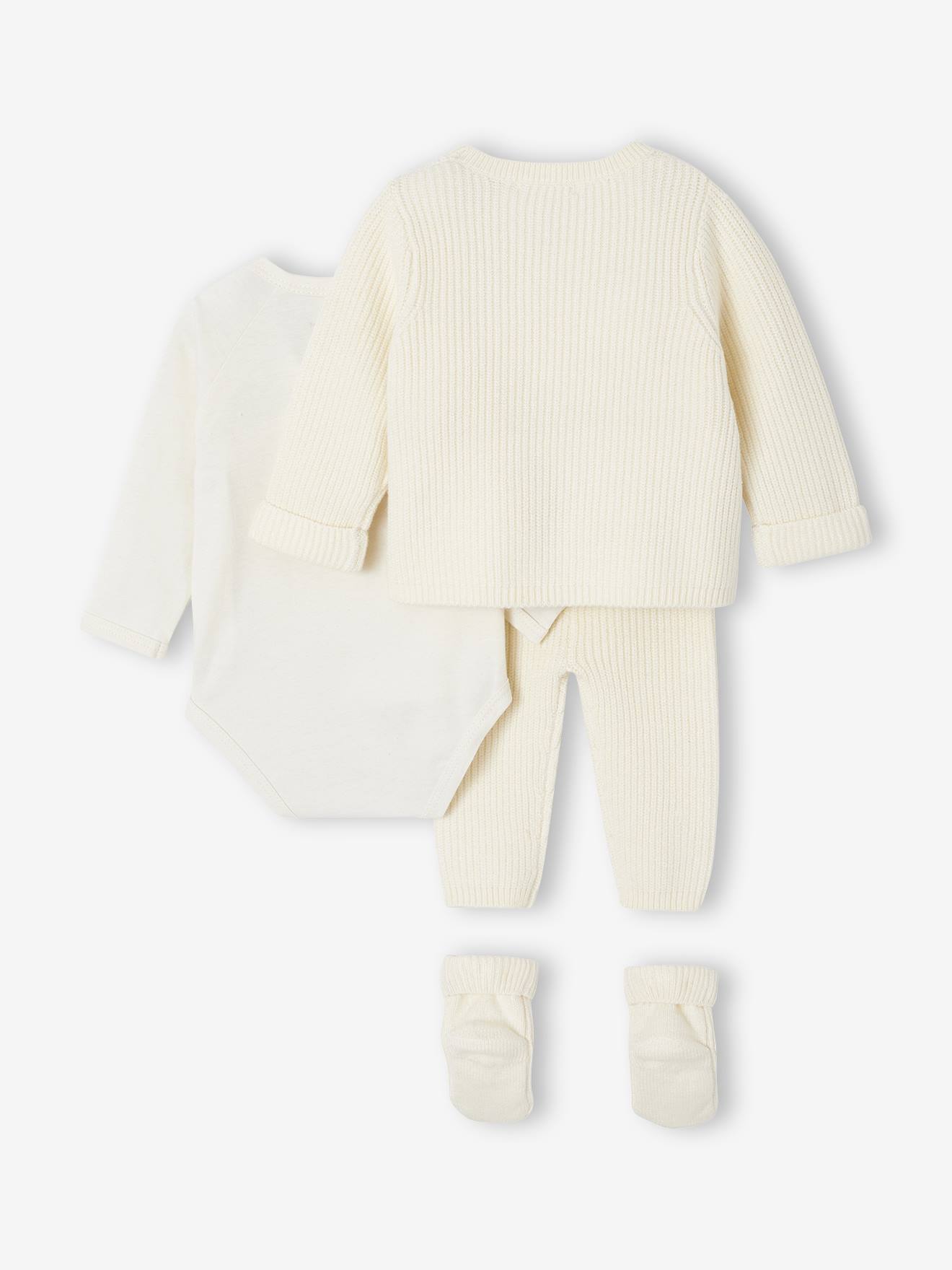 Thumbnail - Baby-Set aus Strick: Strickjacke