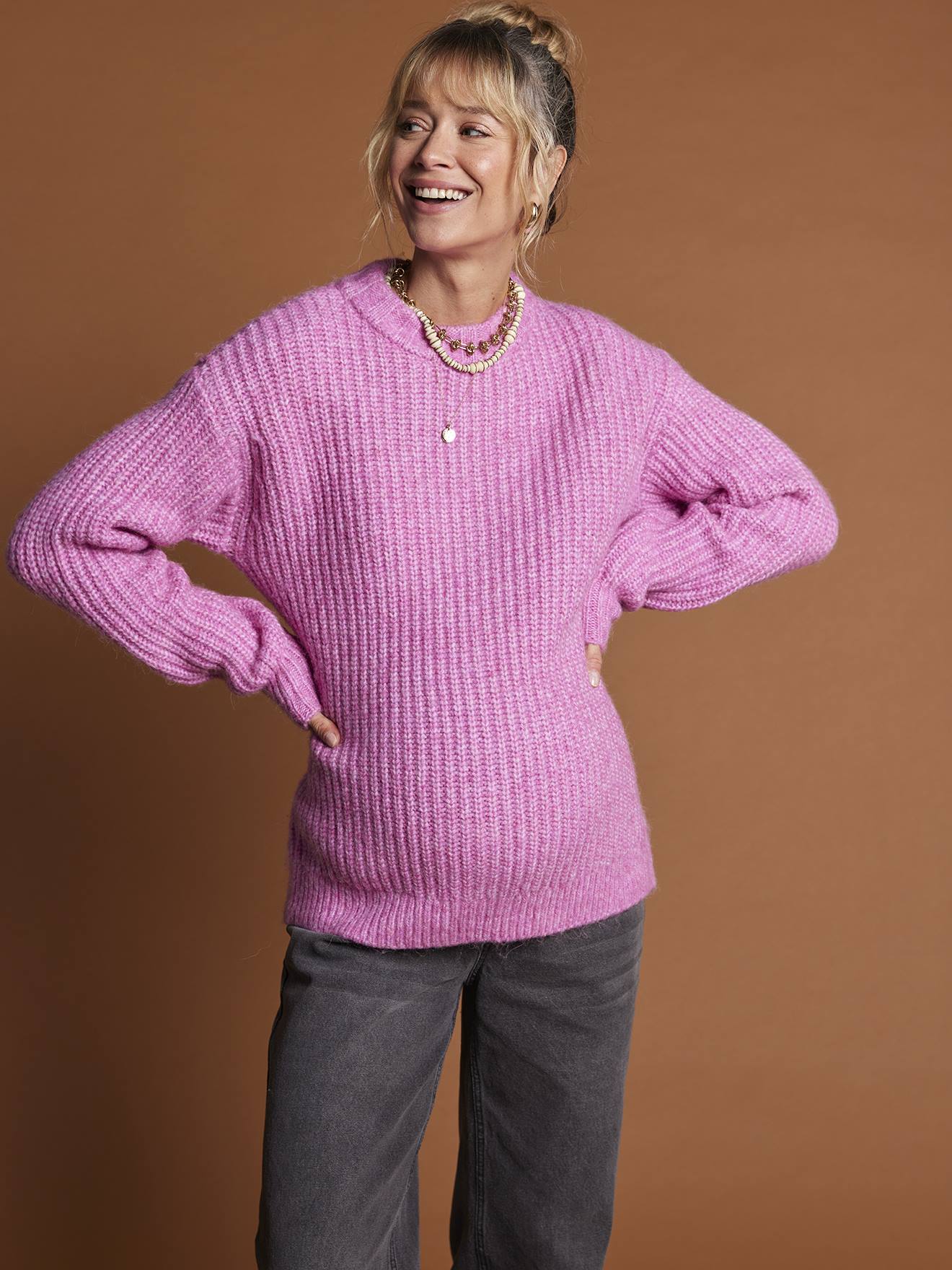 Umstandspullover ENVIE DE FRAISE, Grobstrick himbeer Gr. 32/34