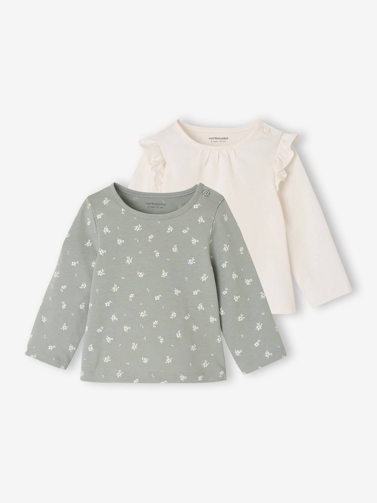 2er-Pack Baby Langarmshirts BASIC