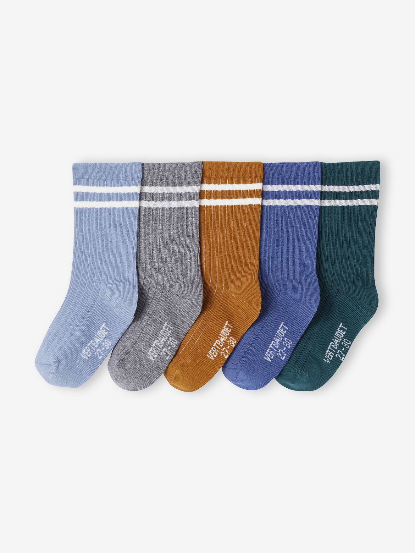 5er-Pack Kinder Socken Doppelstreifen BASIC