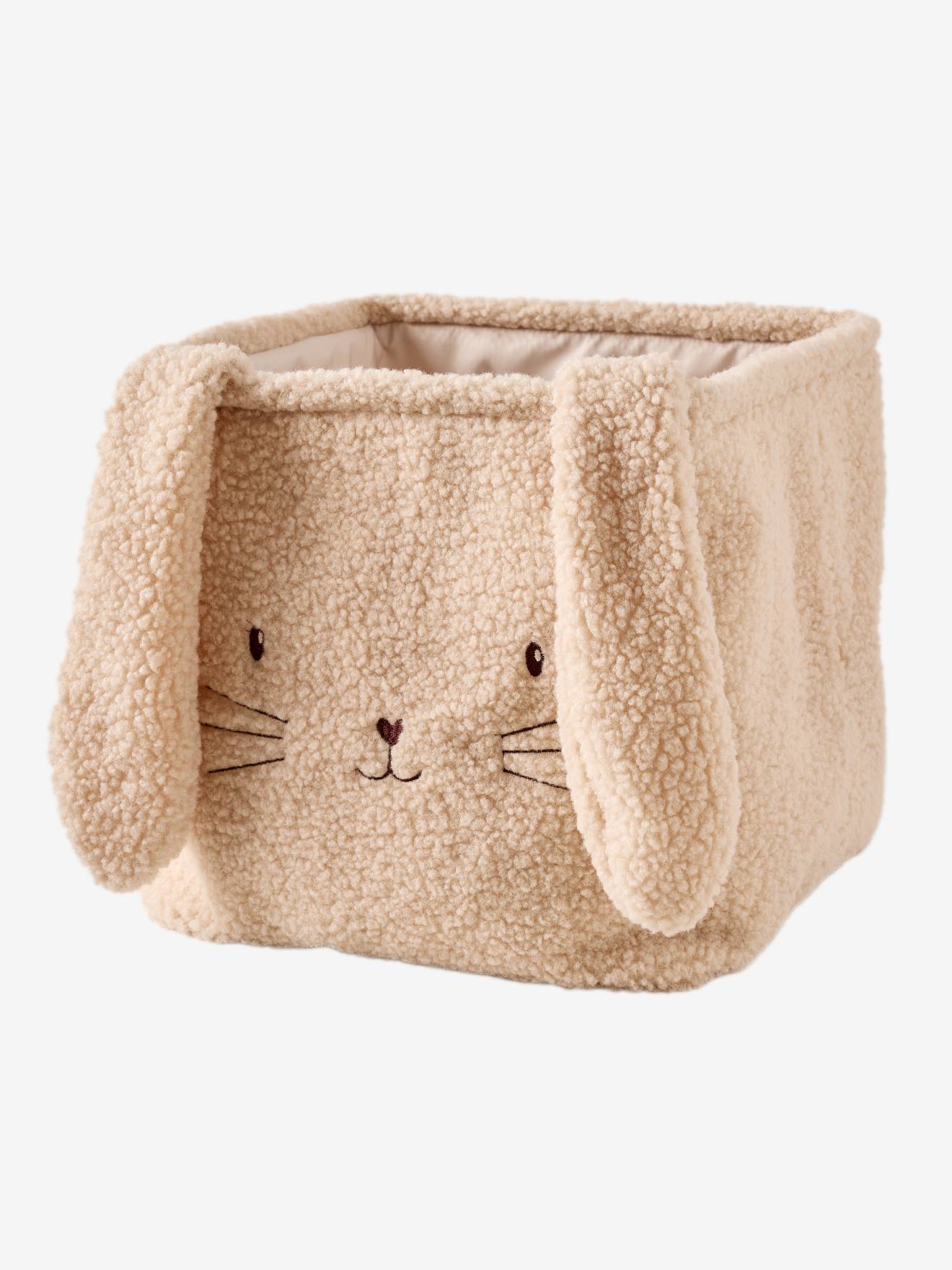 Faltbare Aufbewahrungsbox VERZAUBERTER HASE aus Teddyfleece