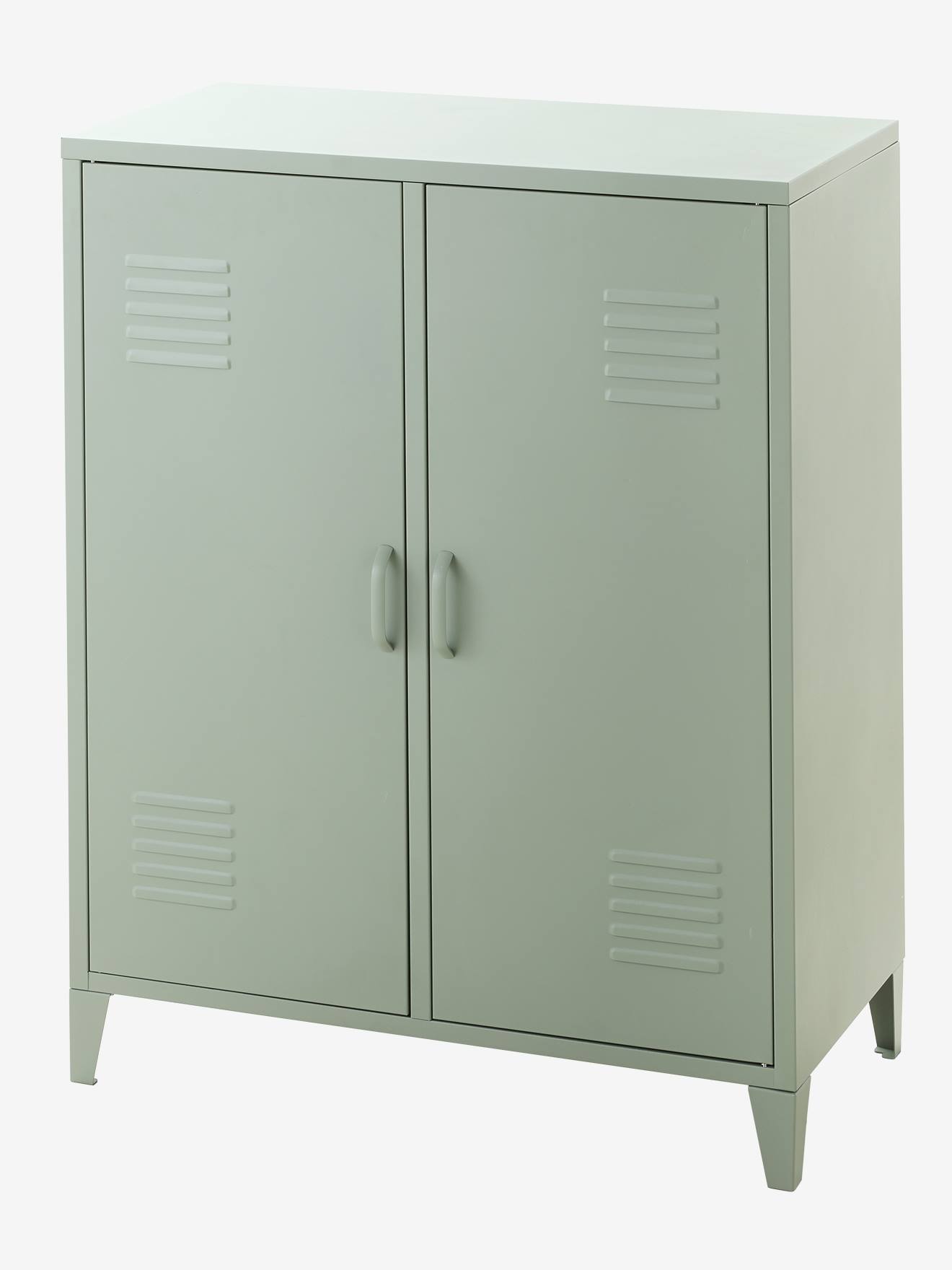 Thumbnail - Niedrige Metall-Kommode mit 2 Türen