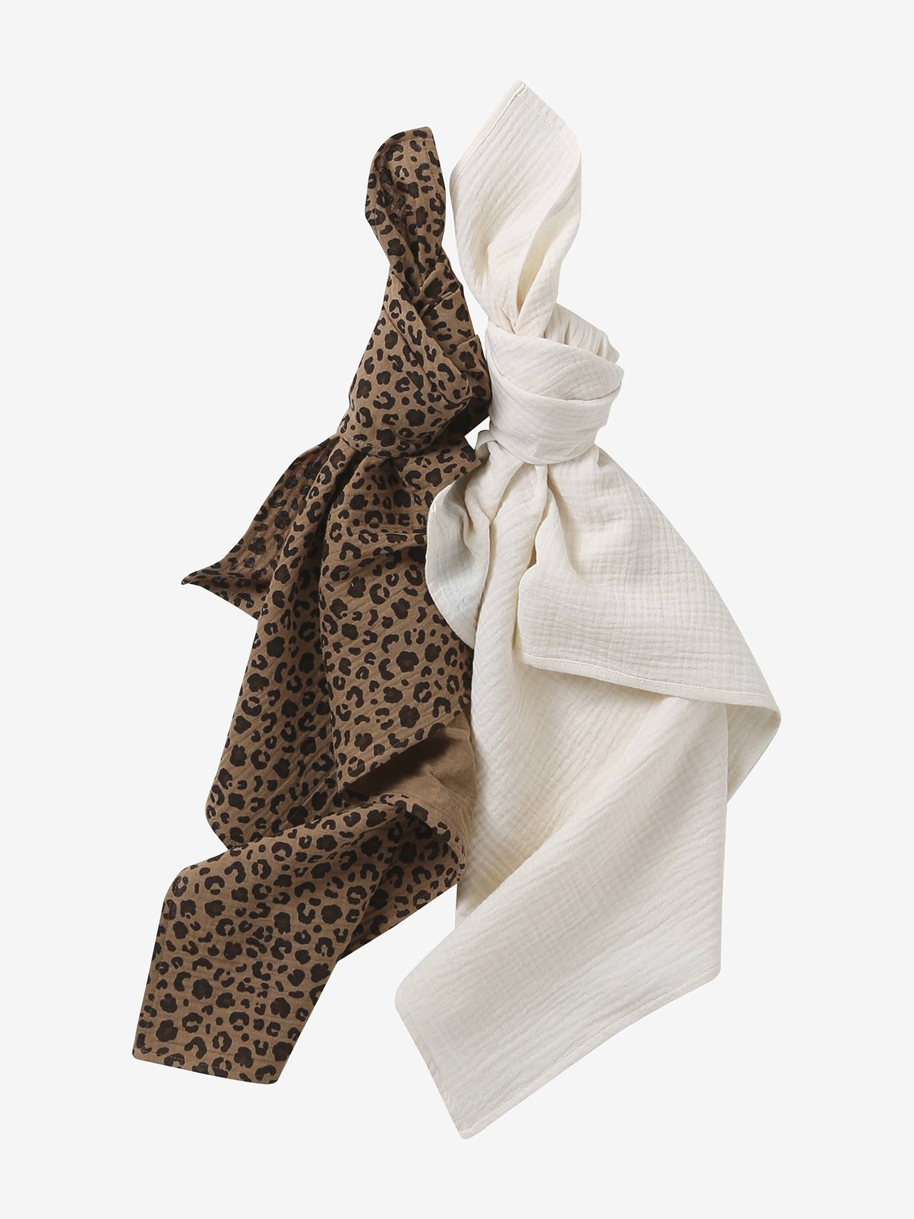 2er-Pack Wickeltücher für Baby ENVIE DE FRAISE, personalisierbar beige