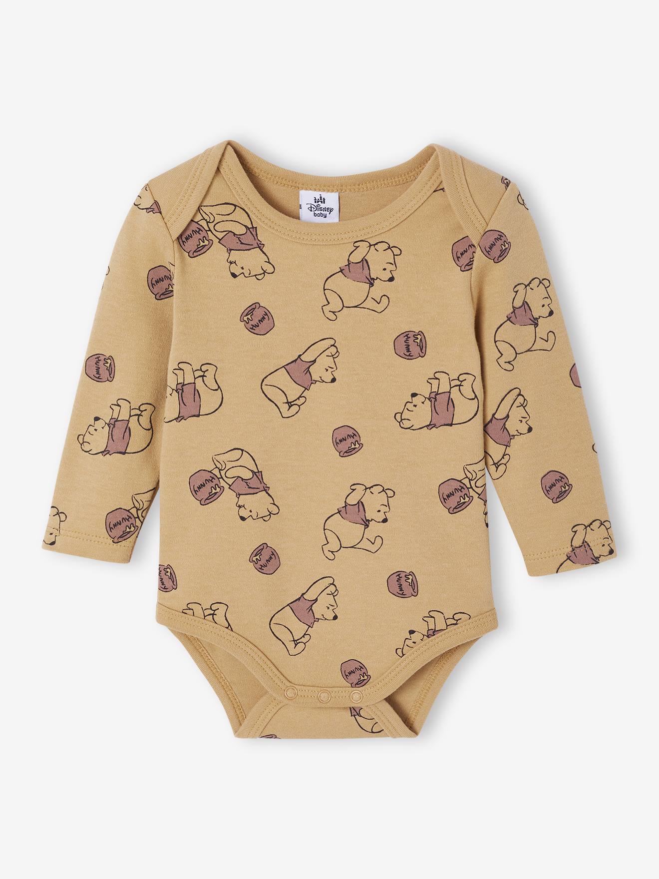 Thumbnail - 2er-Pack Jungen Baby Langarm-Bodys Disney WINNIE PUUH cappuccino