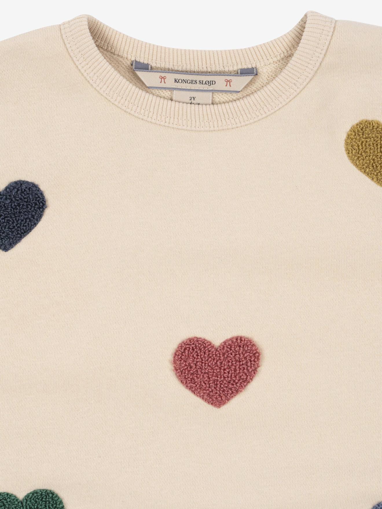 Thumbnail - Sweatshirt Lou mit Herzmotiven für Kinder