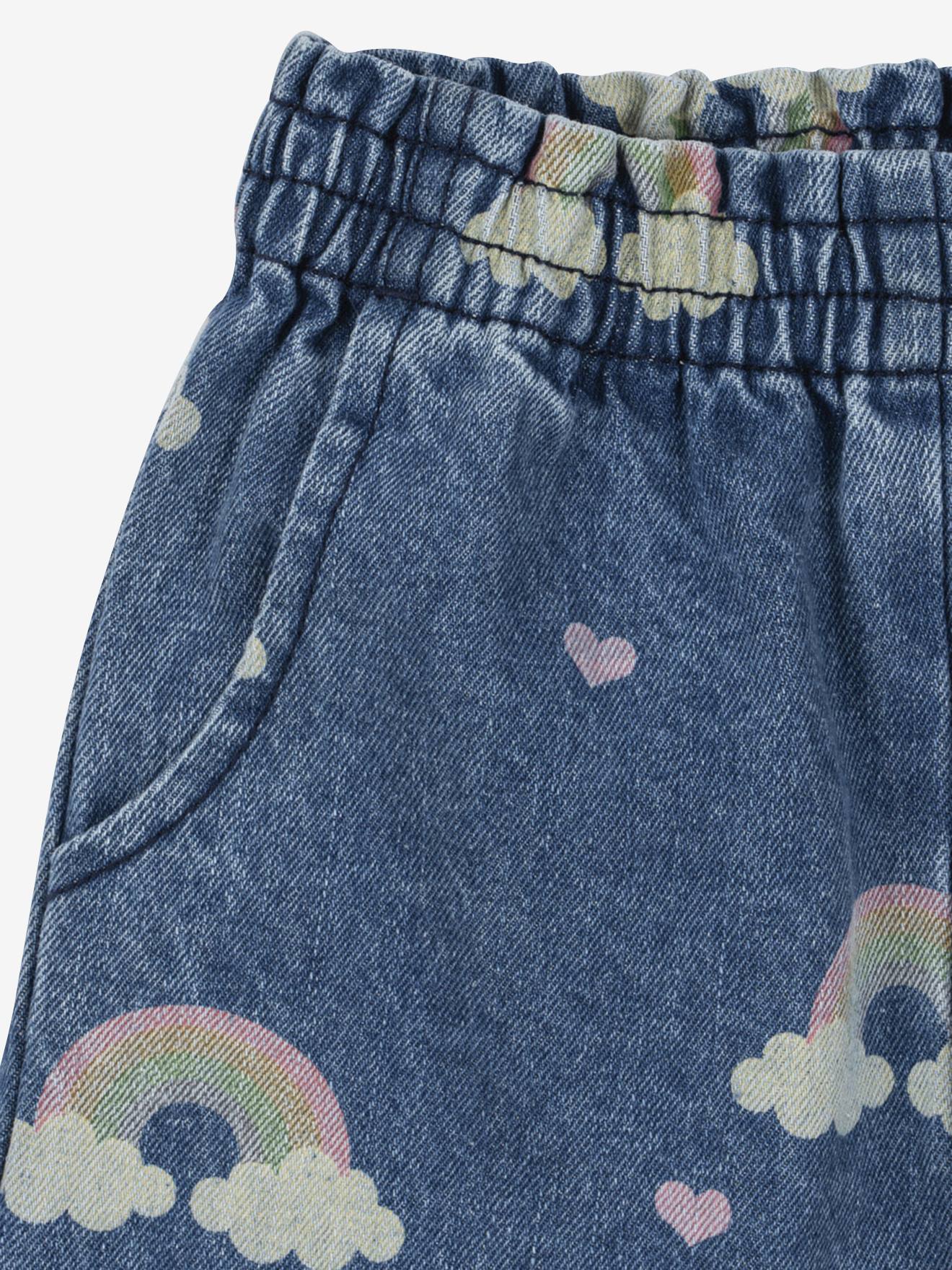 Thumbnail - Bedruckte Denim-Hose Magot für Kinder Konges Sløjd