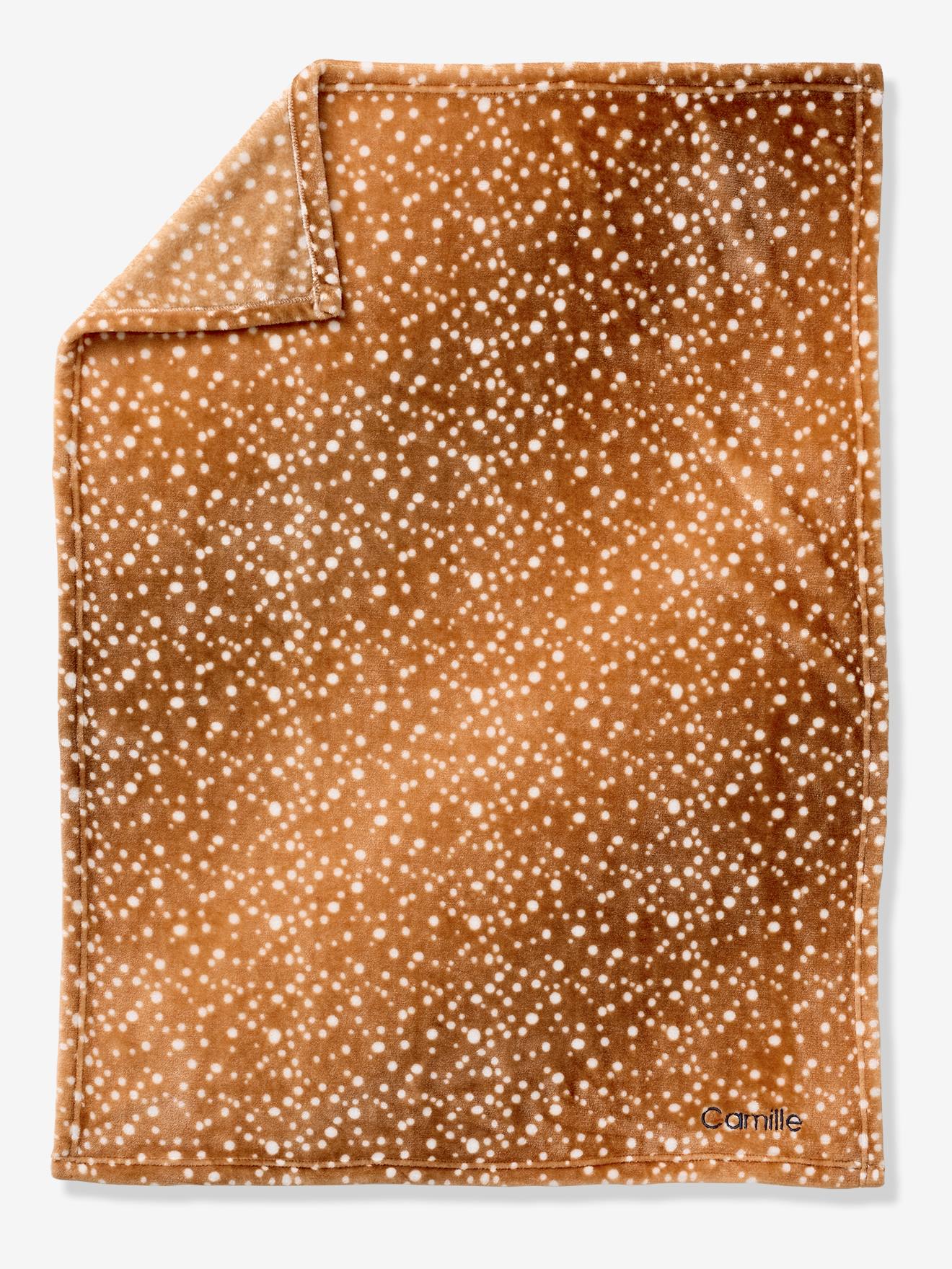 Vertbaudet Babydecke Braun Bedruckt Rehkitz 75X100