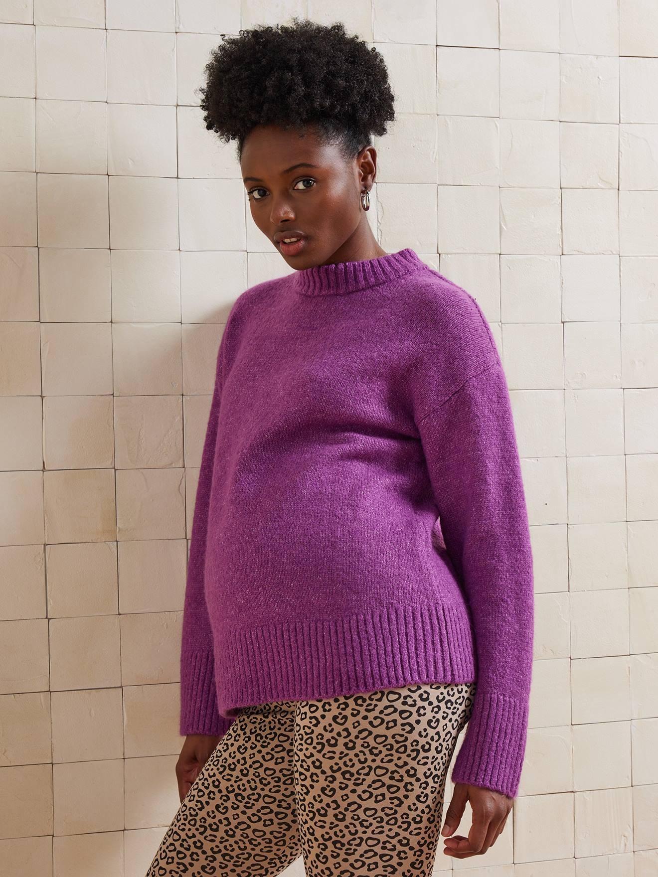 Umstands-Pullover aus Wollmix