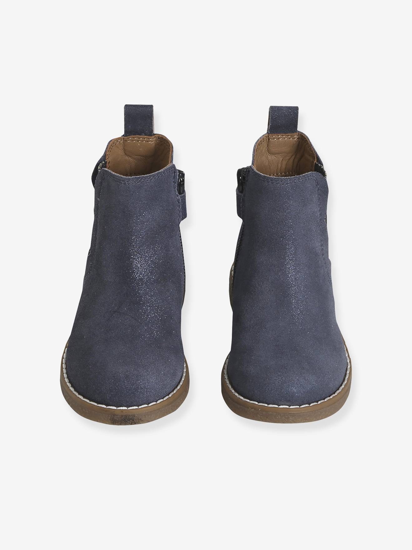 Thumbnail - Mädchen Lederboots mit Zier-Einsatz