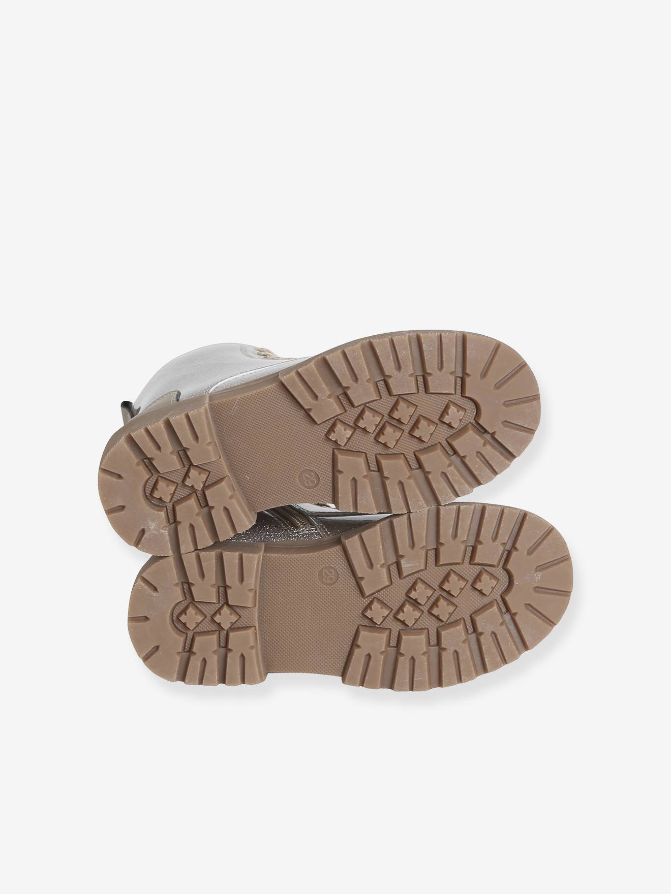 Thumbnail - Glitzernde Schnür-Boots mit Reißverschluss für Kinder