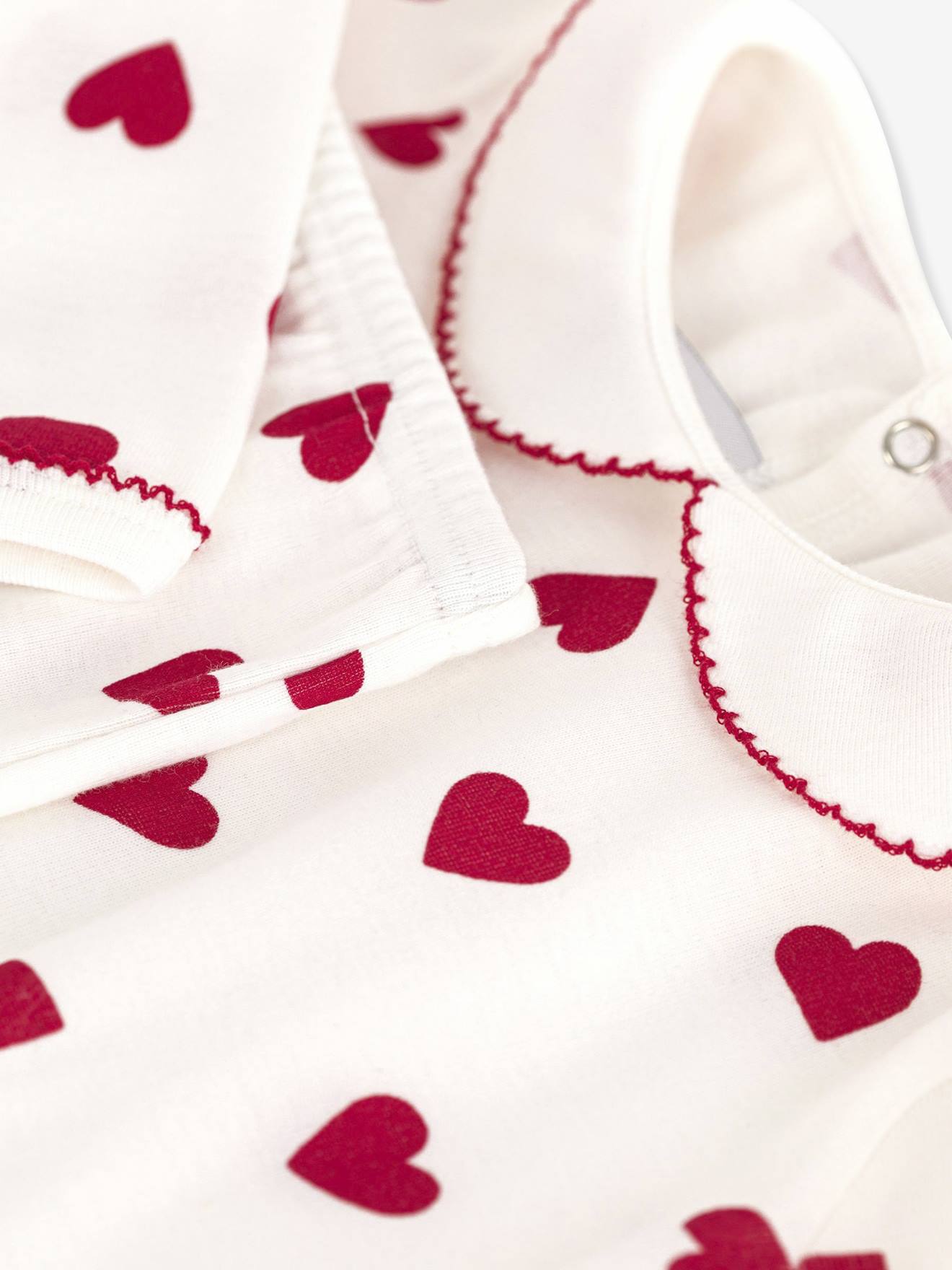 Thumbnail - Baby Schlafanzug 2-teilig mit Herzchen-Print PETIT BATEAU