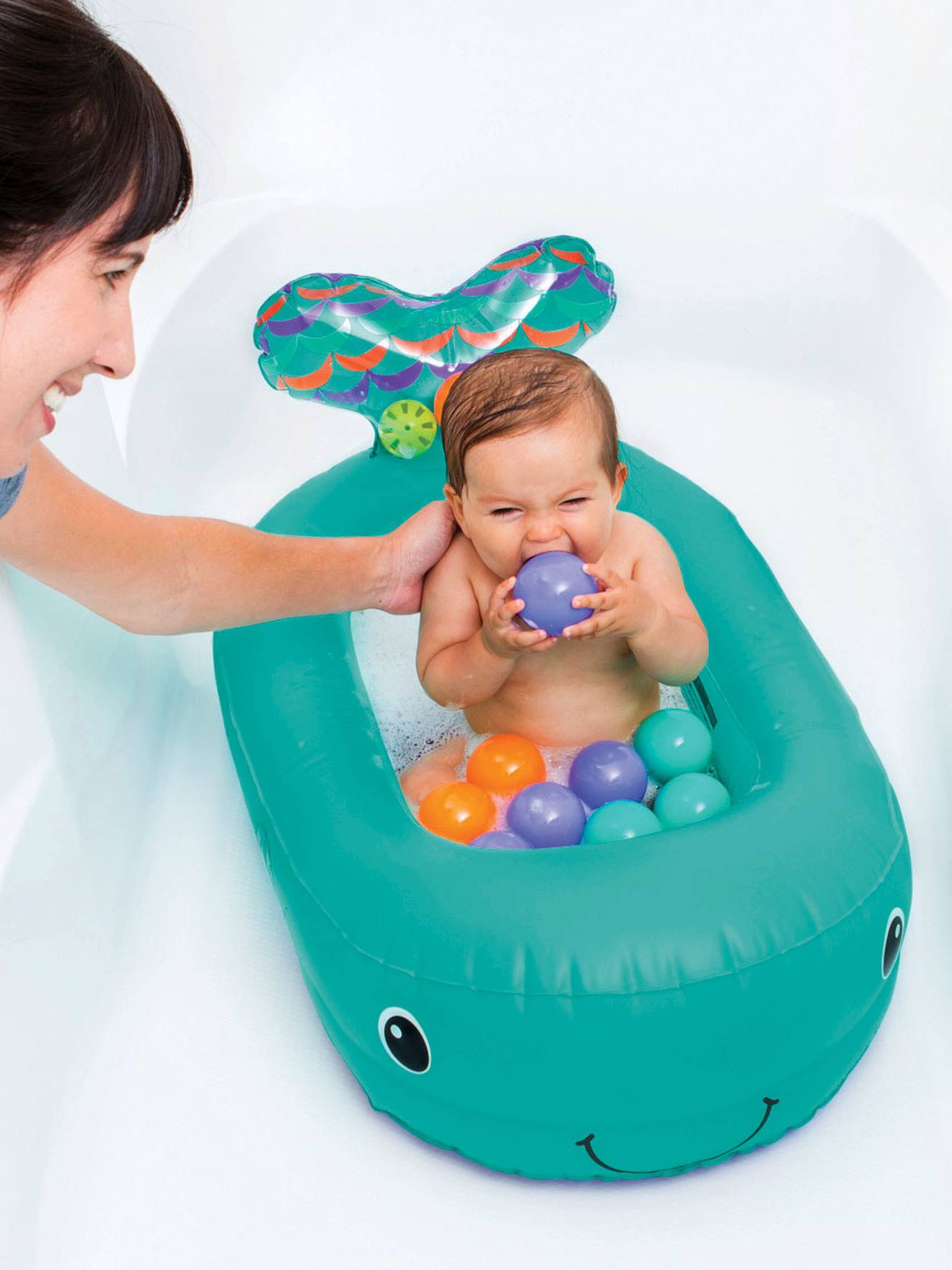 Infantino Aufblasbare Baby Badewanne Blau Einheitsgröße