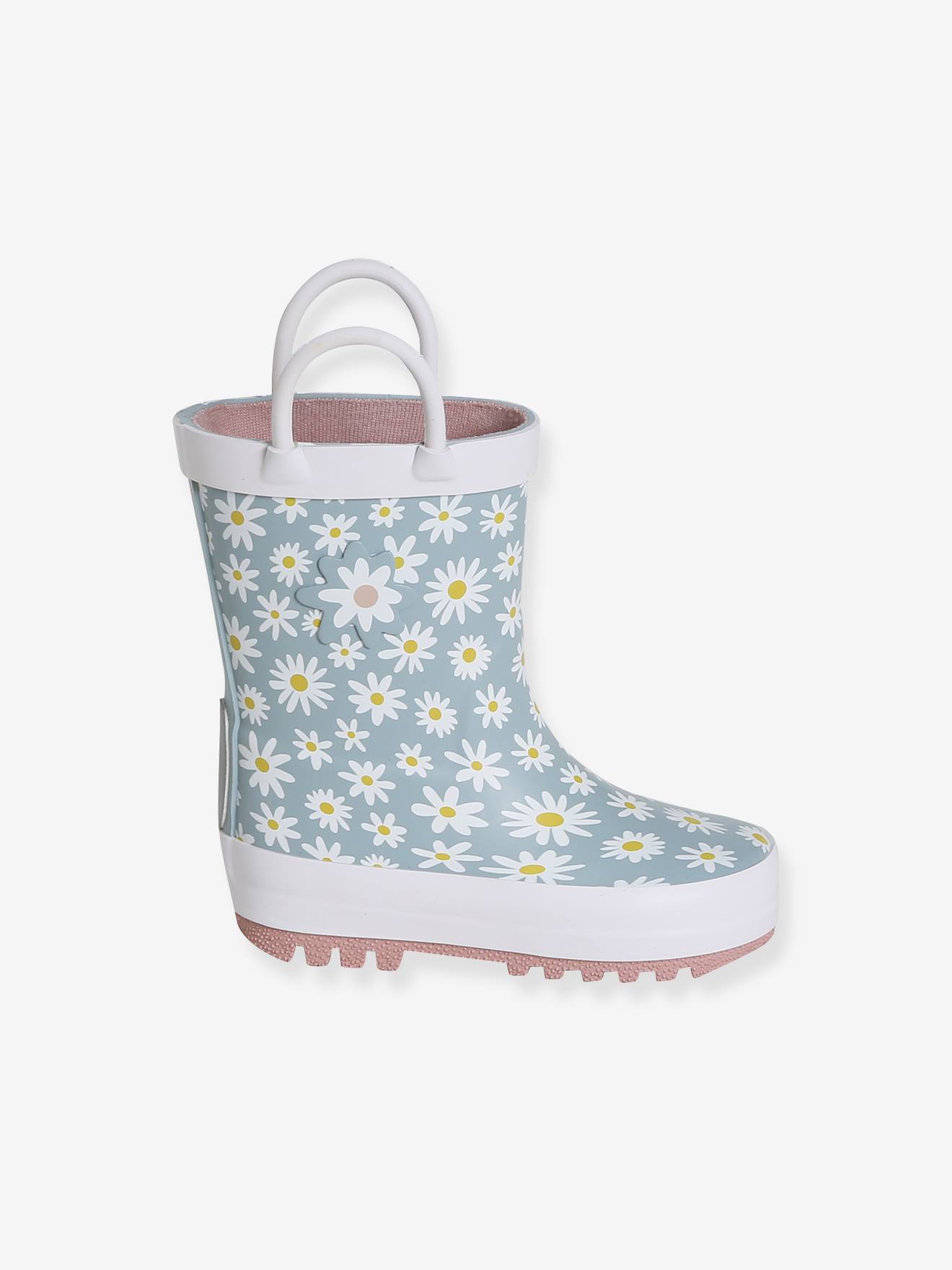 Thumbnail - Baby Gummistiefel BLUMEN mit Anziehtrick und Henkel zum Anziehen