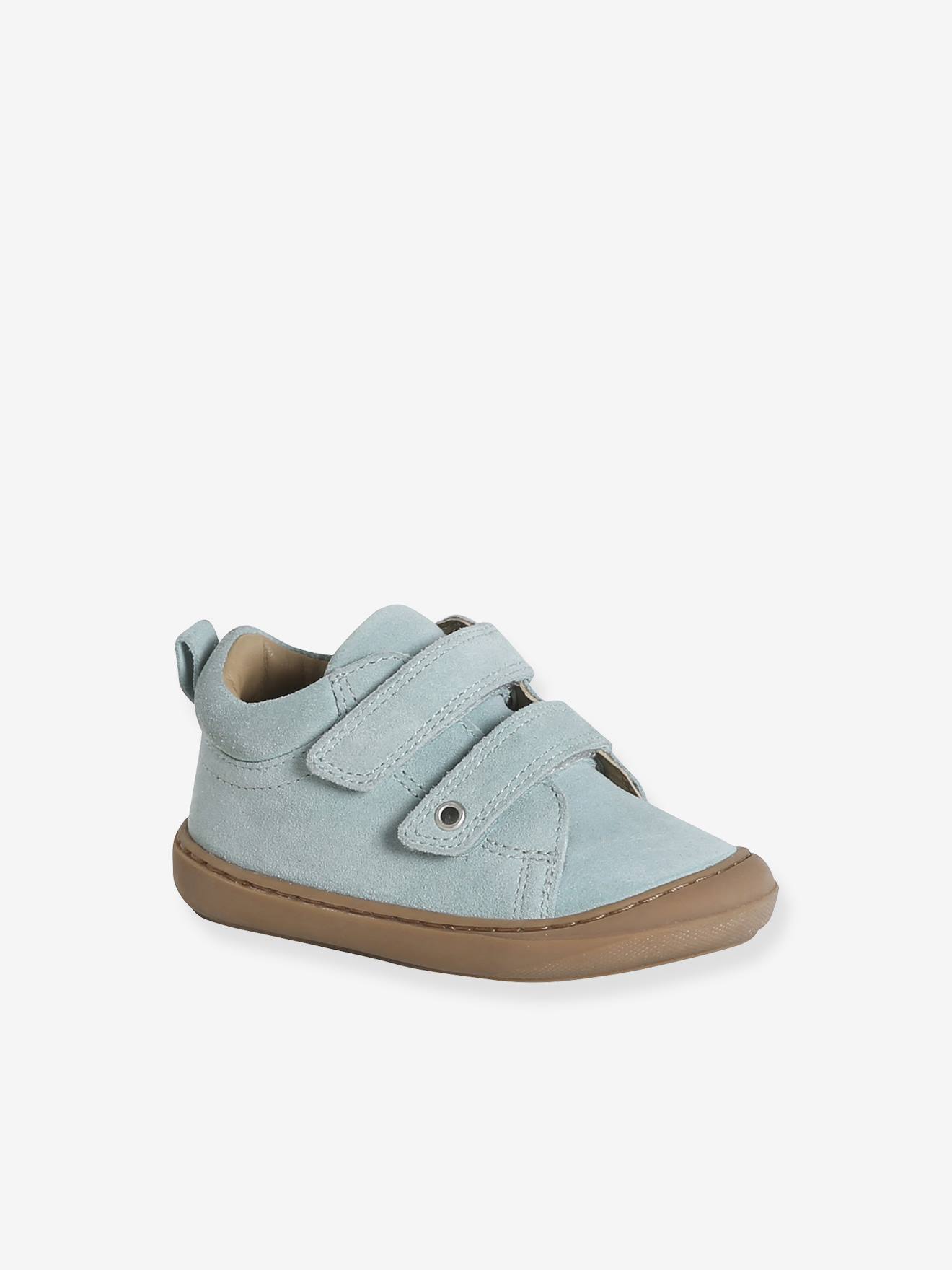 Baby Lauflernschuhe mit Klett aus weichem Leder