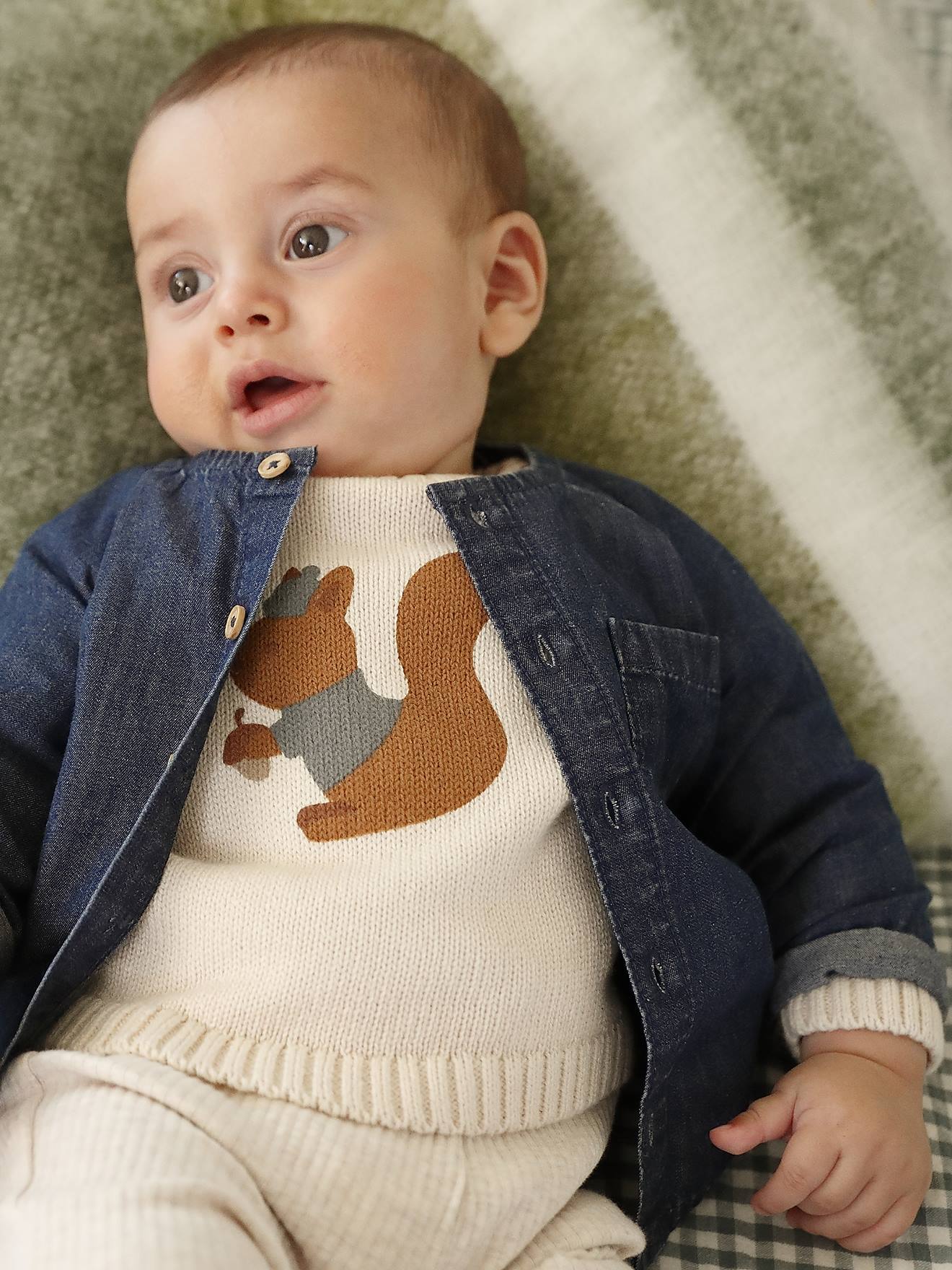 Baby Langarm-Jeanshemd