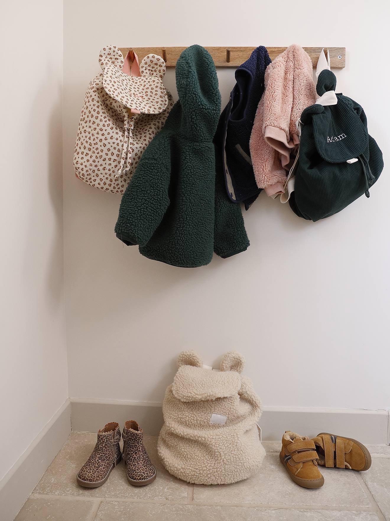 Thumbnail - Baby Blouson aus Teddyfleece mit Kapuze n