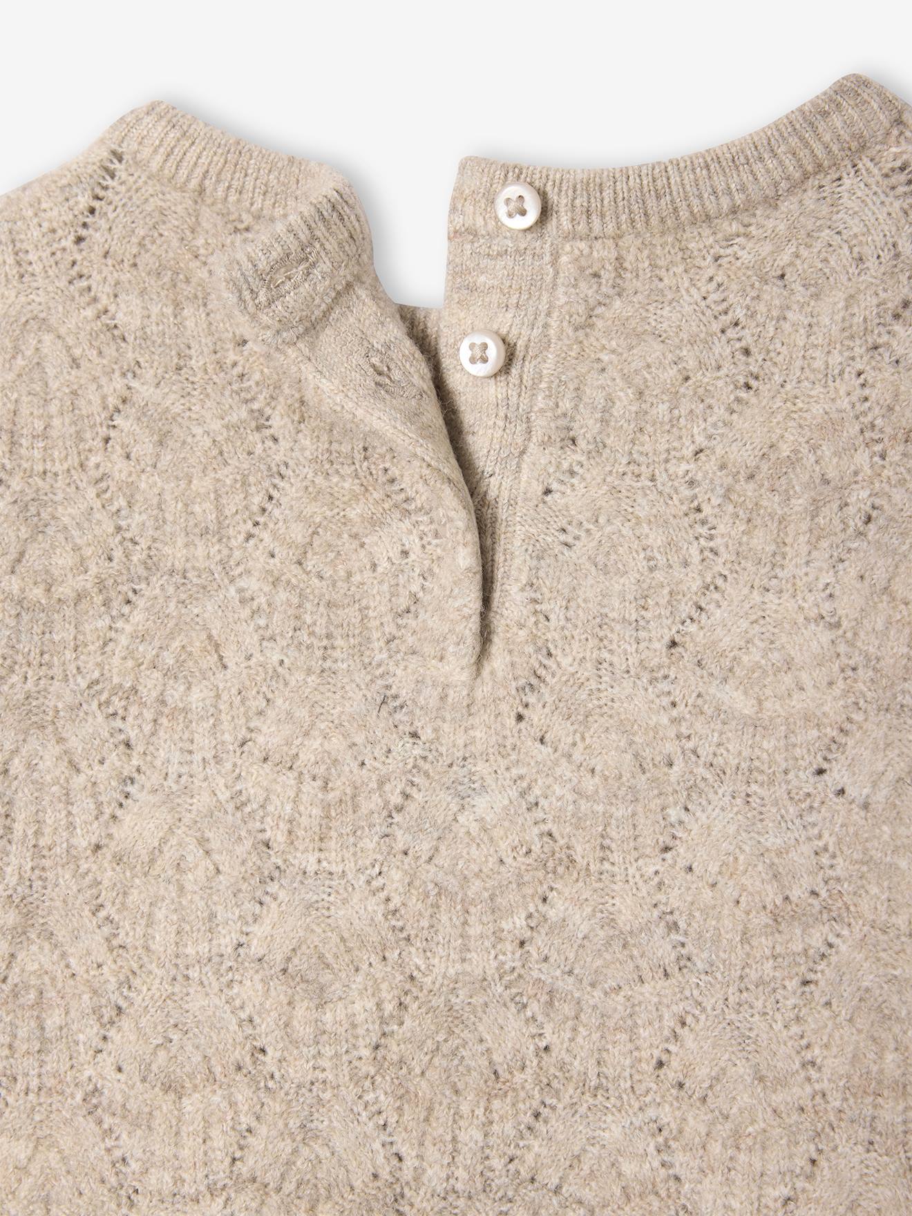 Thumbnail - Baby Strickpullover mit Ajourmuster