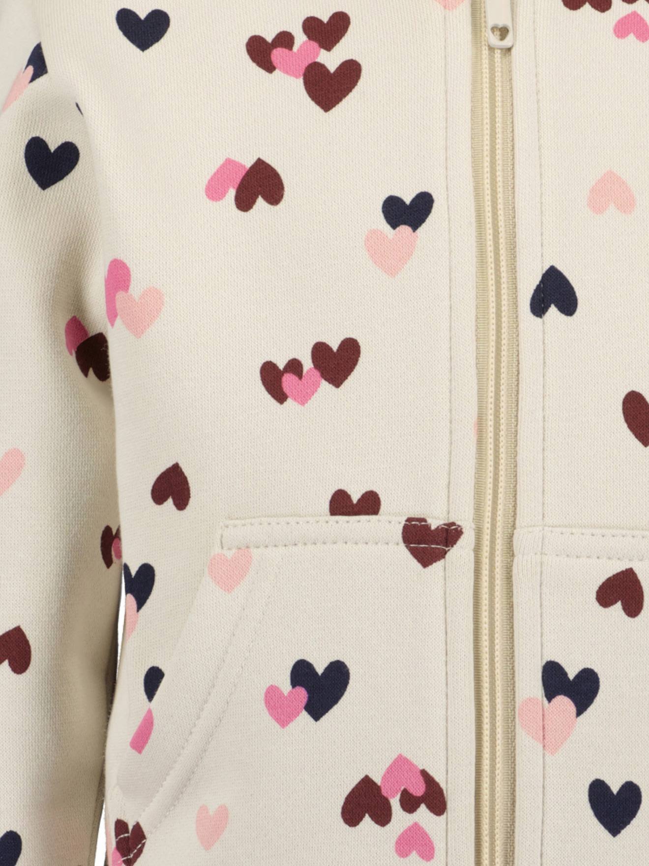 Thumbnail - Mädchen Kapuzen-Sweatjacke mit Herzmuster BLUE SEVEN