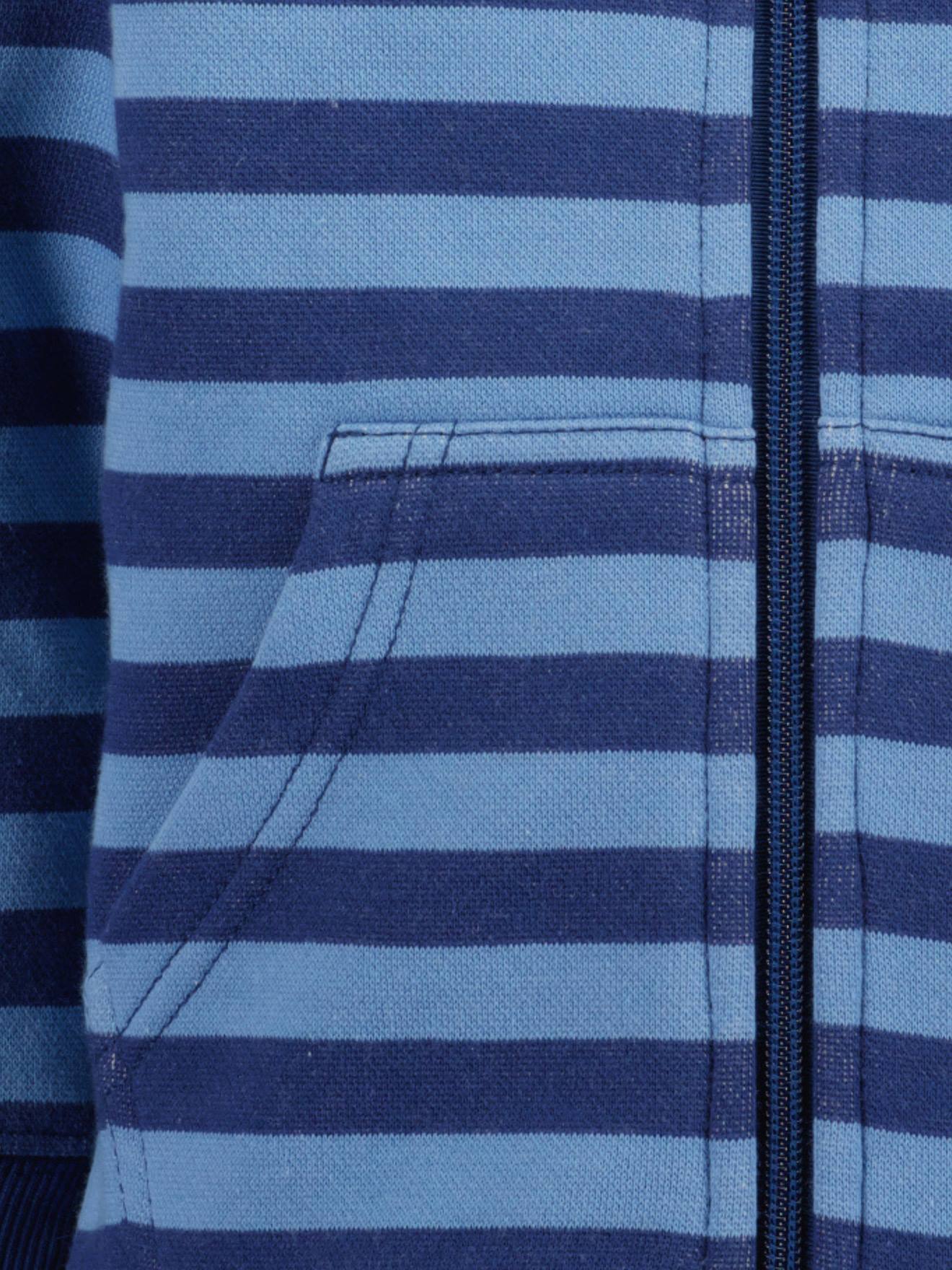 Thumbnail - Jungen Sweatjacke mit Kapuze und Ringelmuster BLUE SEVEN