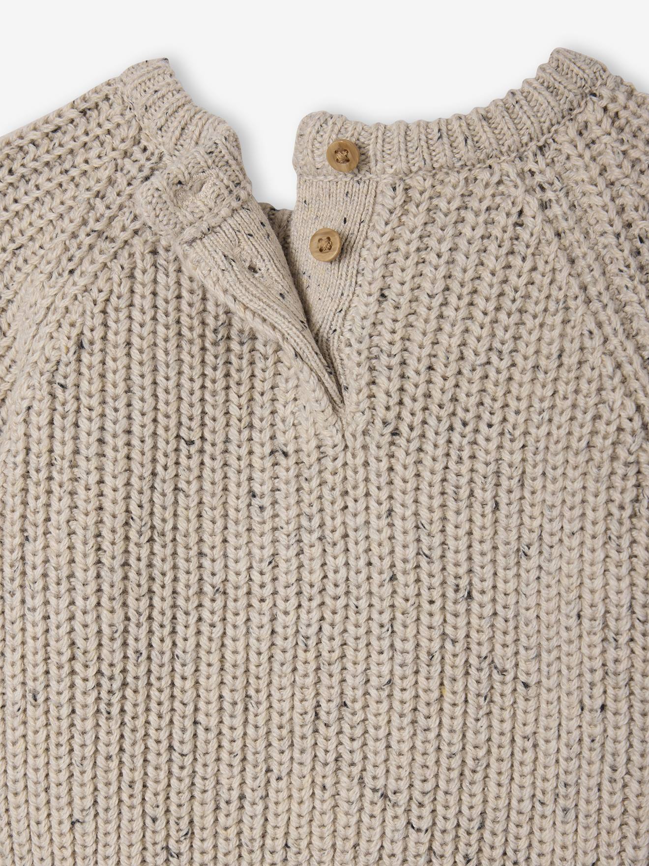 Thumbnail - Baby Pullover aus Rippstrick mit Knöpfen