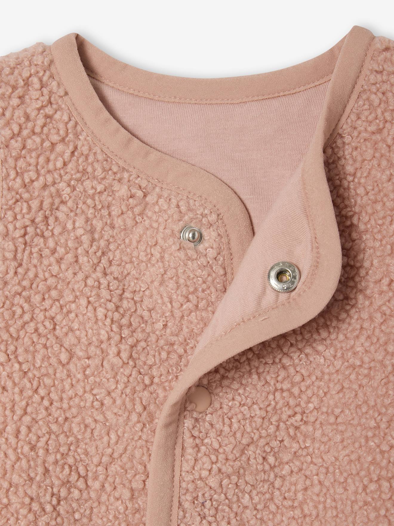 Thumbnail - Baby Weste aus Teddyfleece pudrig