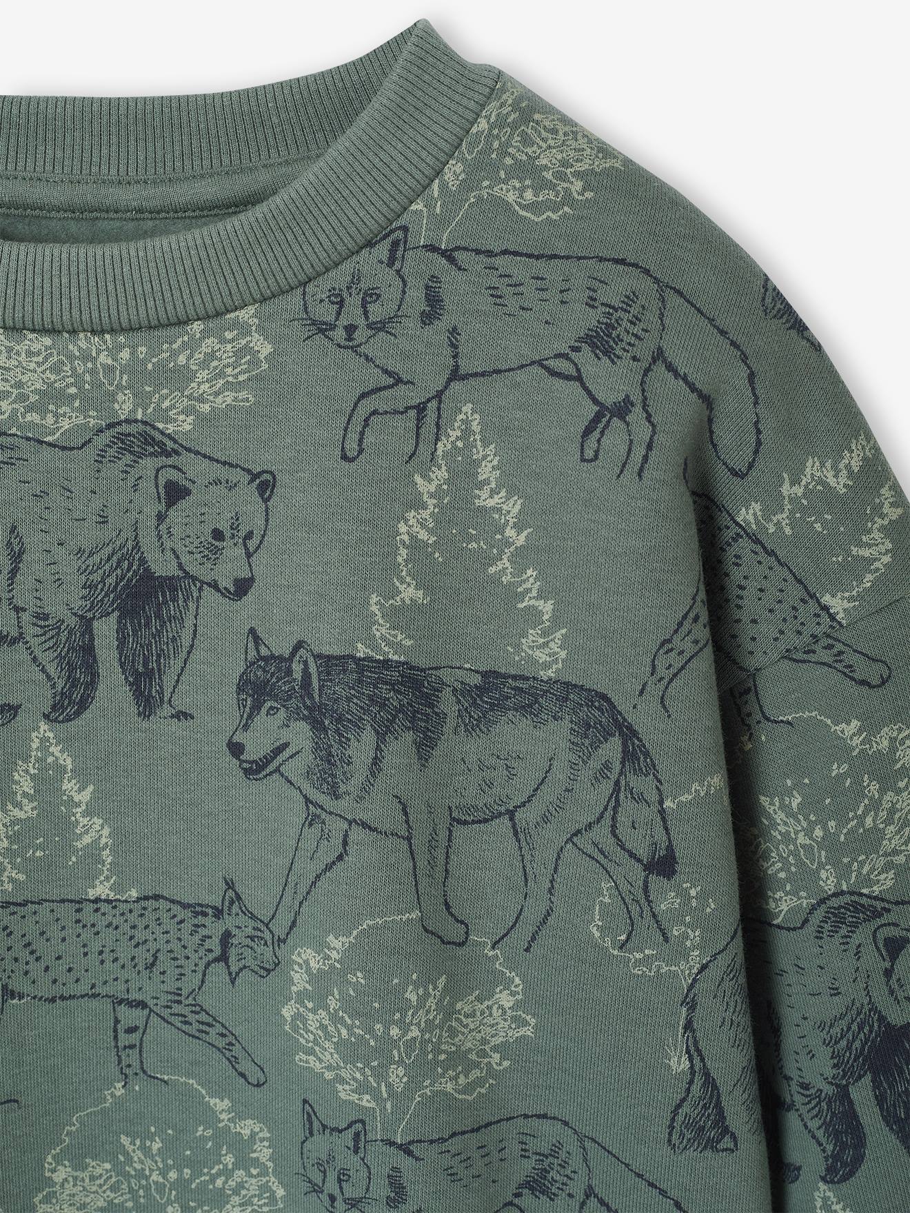 Thumbnail - Sweatshirt mit Allover-Print mit Recycling-Polyester