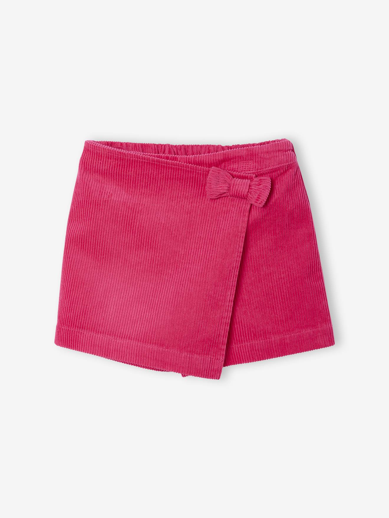 Jupe-Short Mädchen aus Samt fuchsia Gr. 116 von vertbaudet