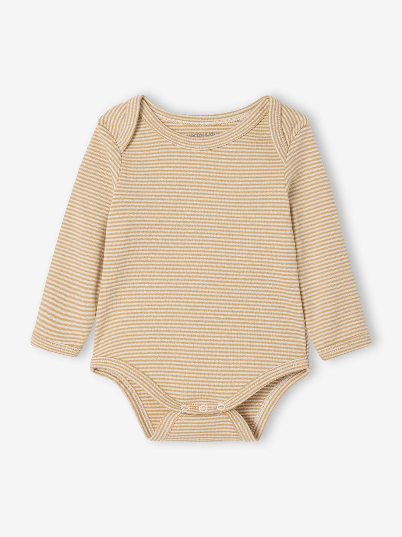 Thumbnail - Bio-Kollektion: 5er-Pack Baby Schlupfbodys mit Frucht-Motiven hell