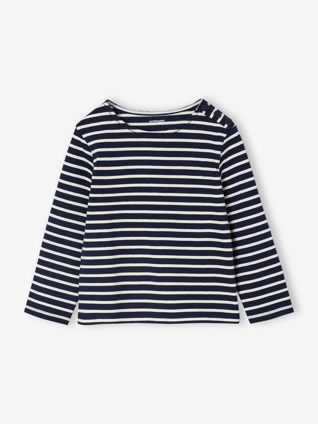 Mädchen Langarm-Ringelshirt mit Recycling-Baumwolle