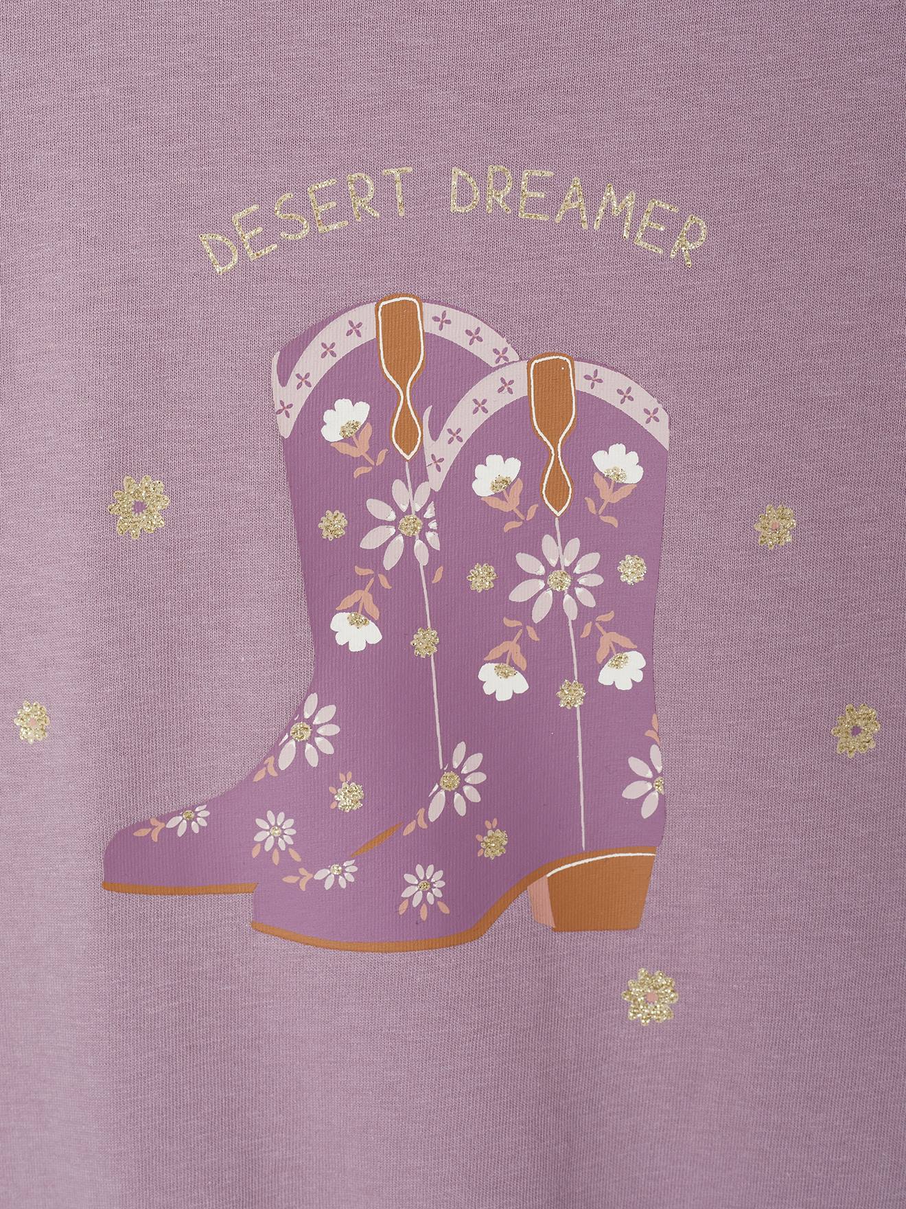 Thumbnail - Mädchen Shirt mit Fransen und Cowboy-Boots-Motiv