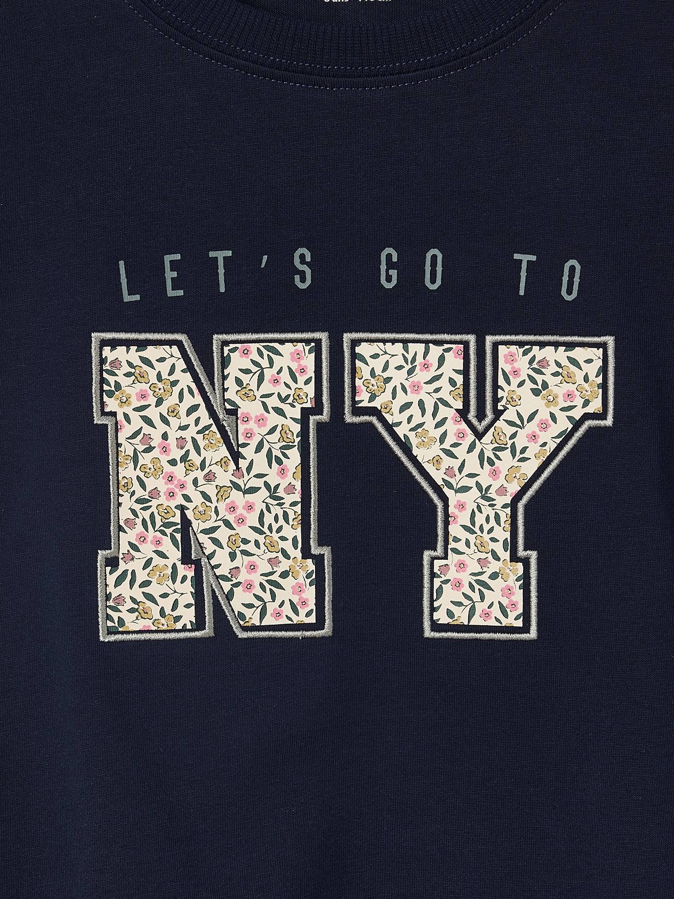 Thumbnail - Shirt mit Buchstaben-Applikation Mädchen