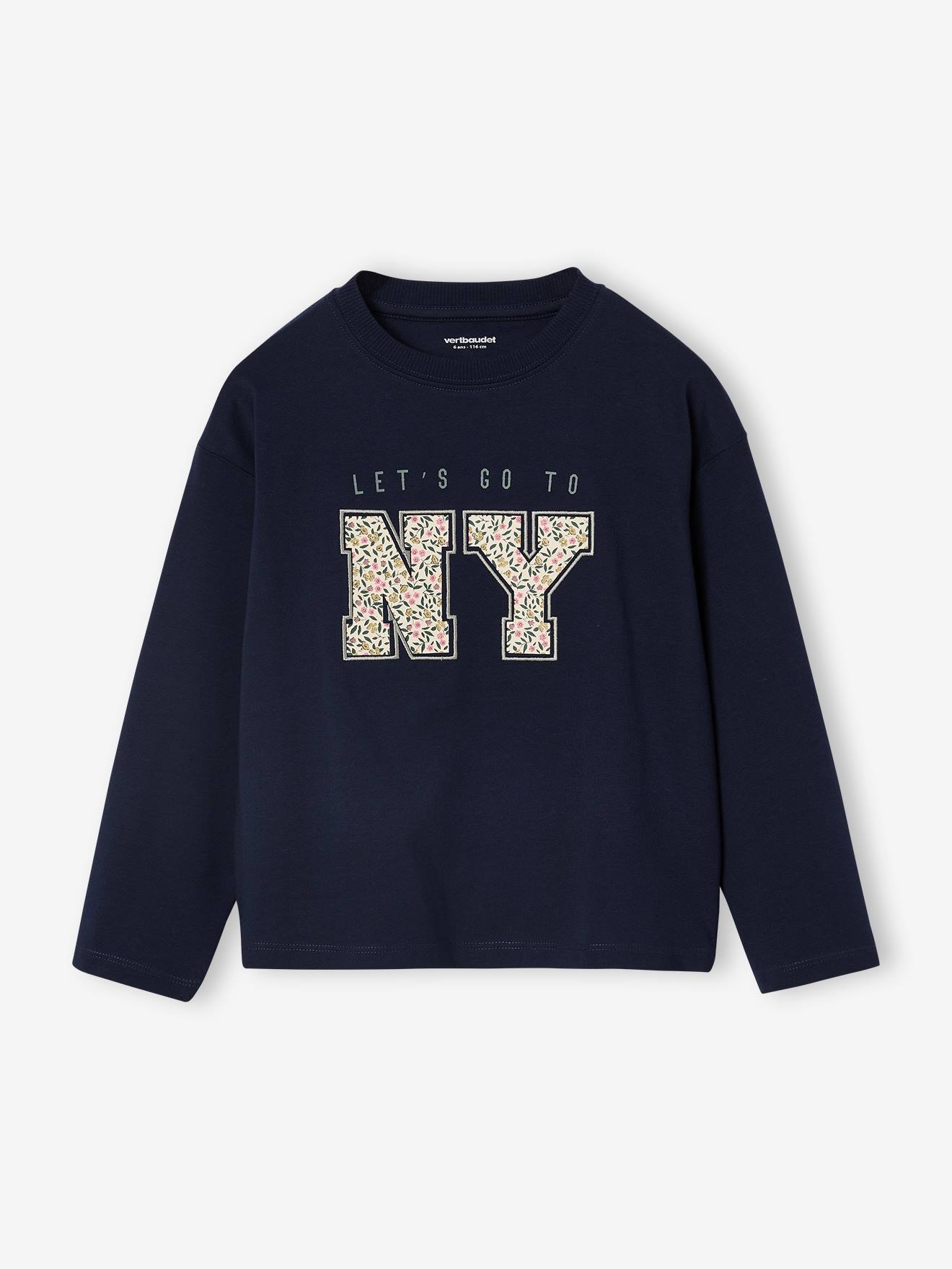 Langarmshirt mit Buchstaben-Applikation Mädchen
