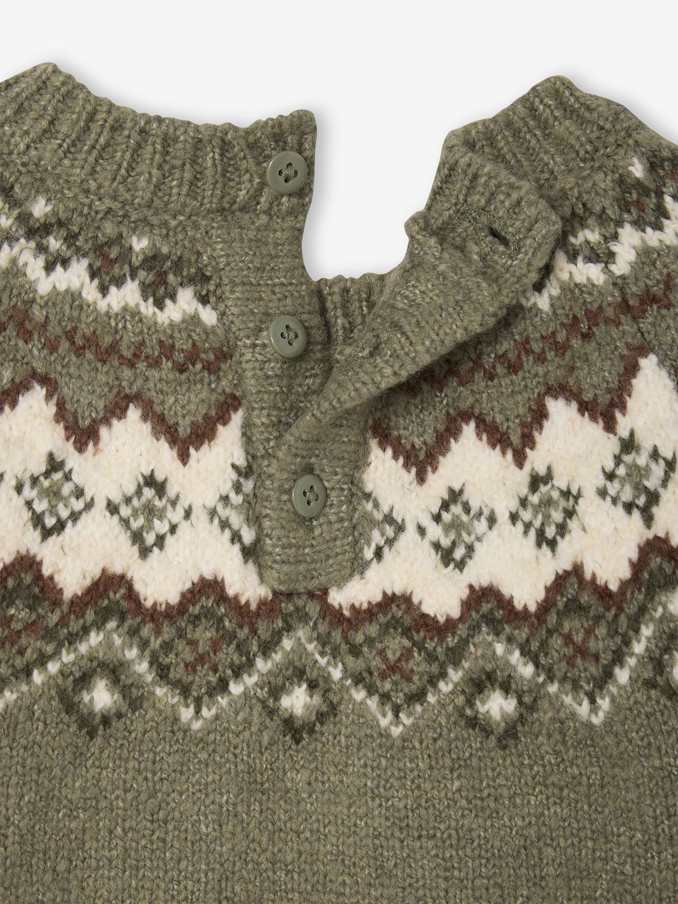 Thumbnail - Weicher Jungen Baby Jacquard-Pullover