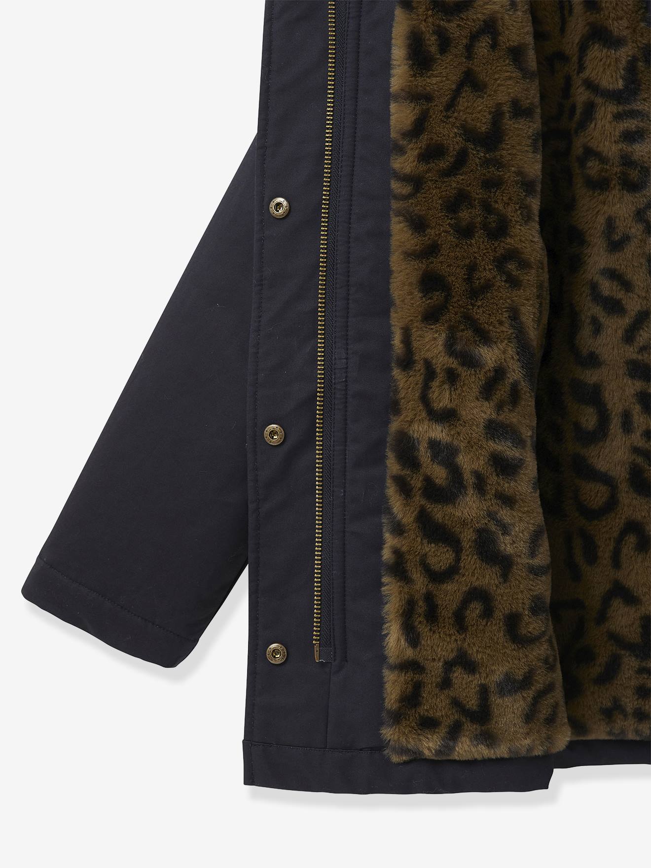 Thumbnail - Mädchen Parka mit Leo-Futter CYRILLUS