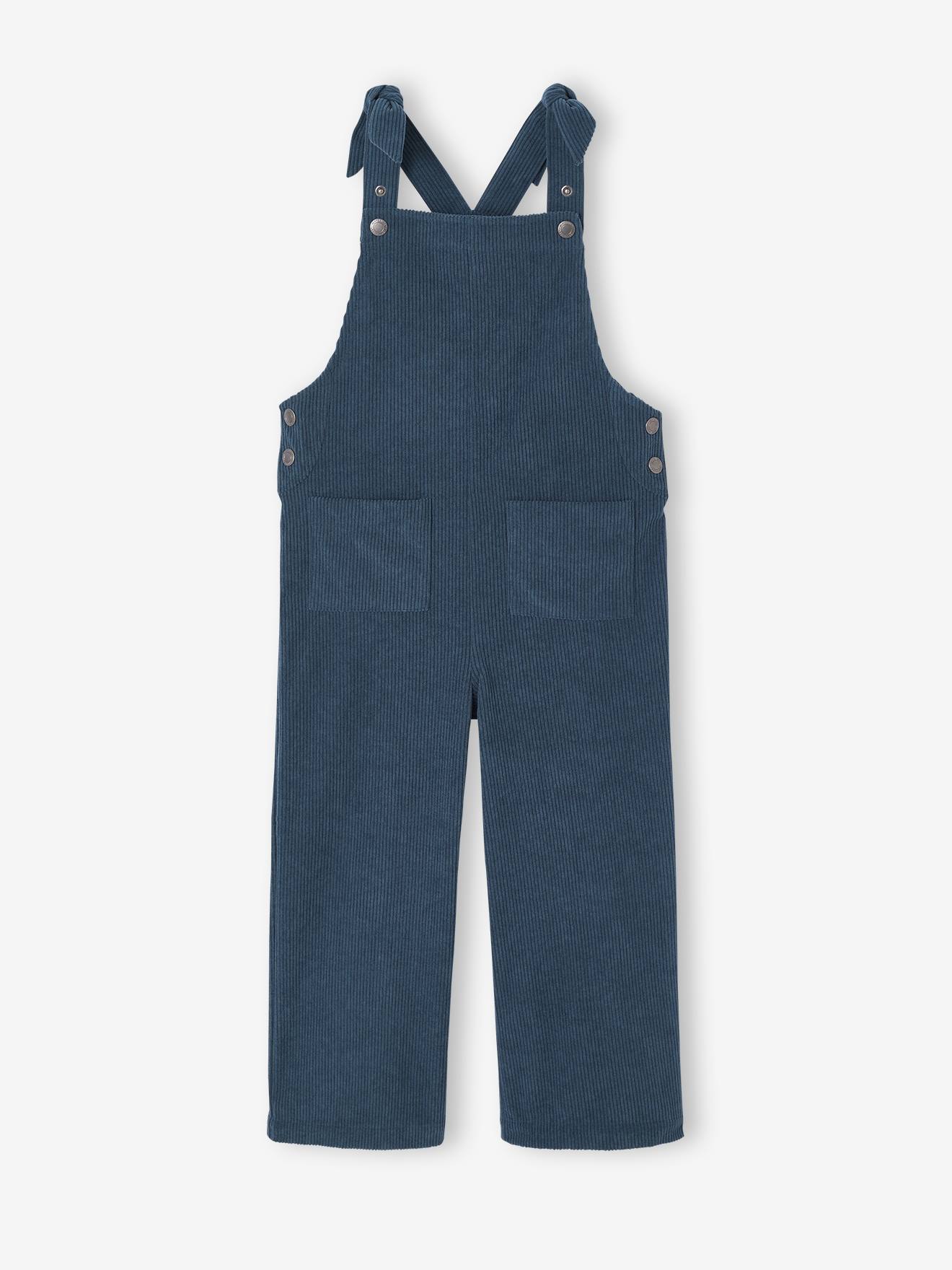 Mädchen Samt-Latzhose mit weitem Bein n