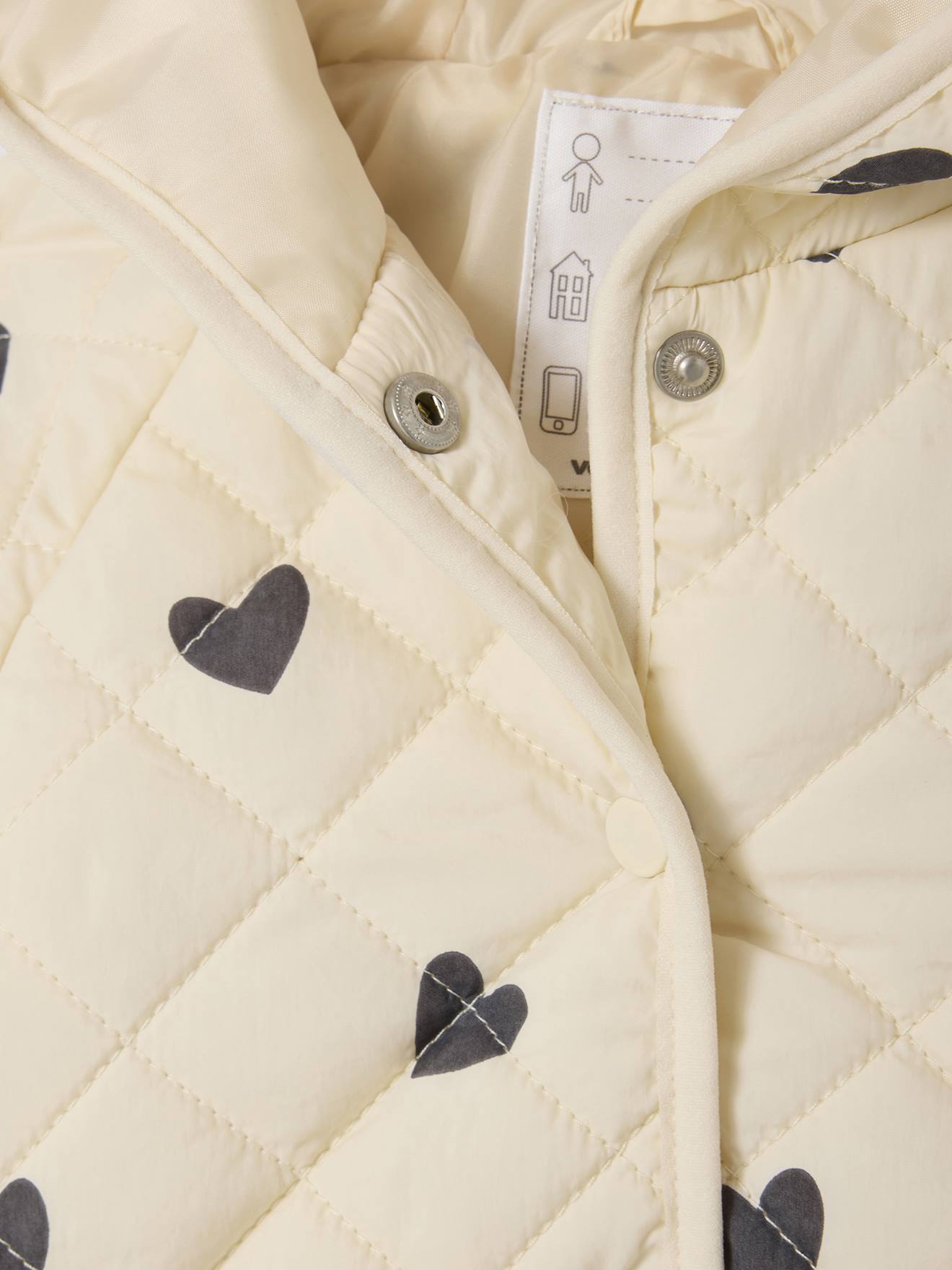 Thumbnail - Baby Steppjacke mit Recycling-Polyester vanille